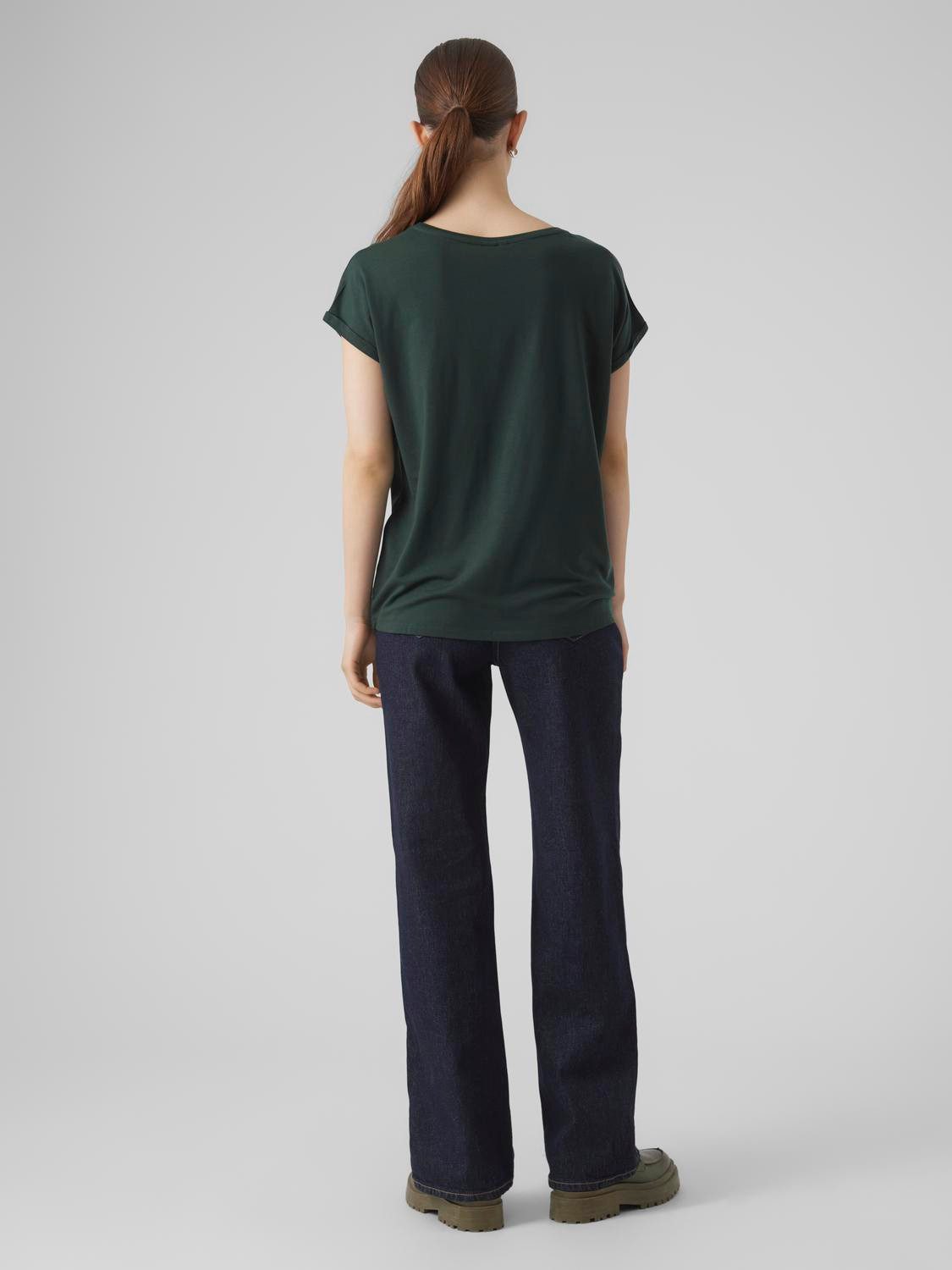 Vero Moda Shirt met ronde hals VMAVA PLAIN SS TOP GAJRS NOOS