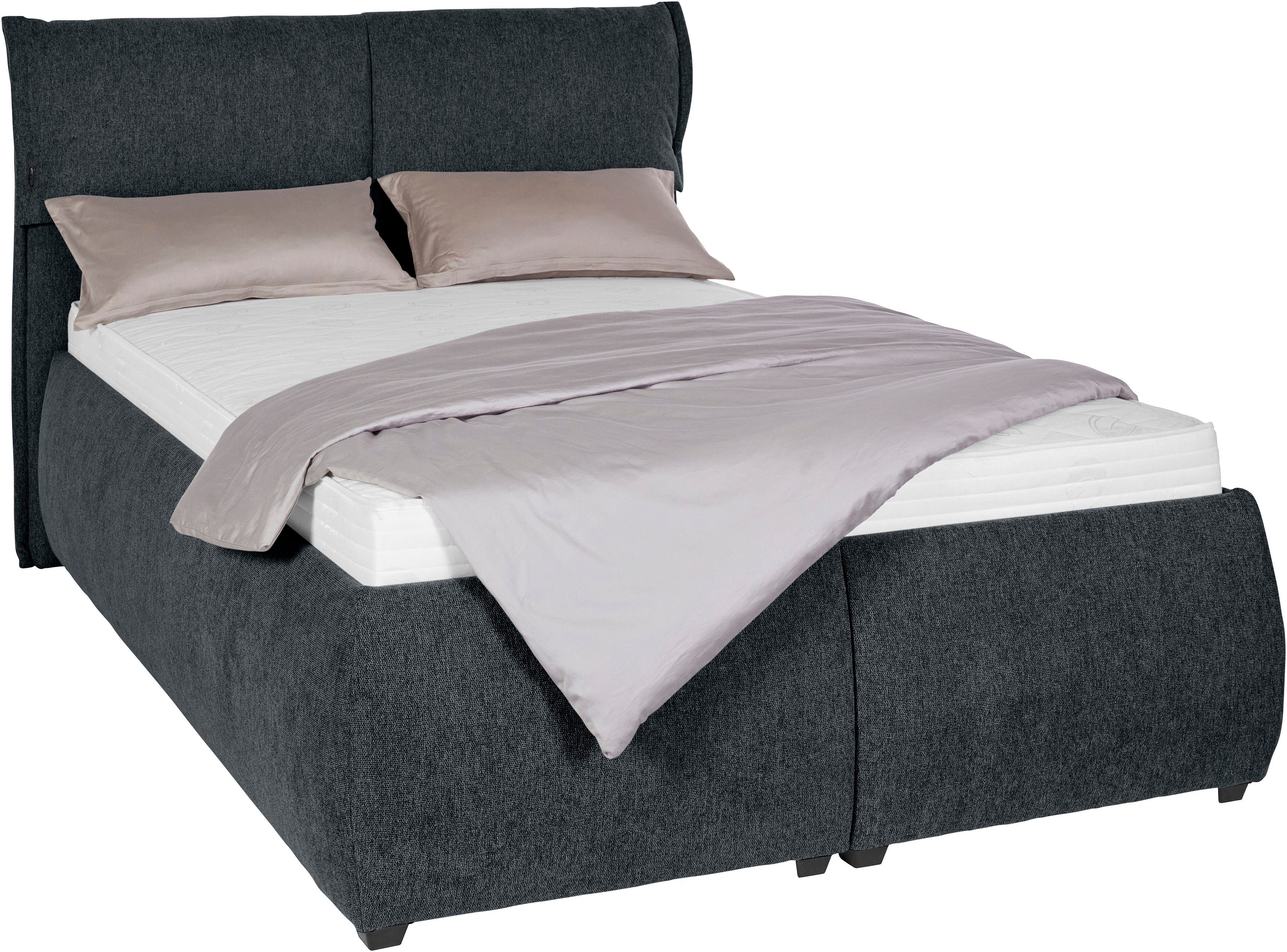 andas Gestoffeerd bed Jenson als bedframe of met 3 matrassoorten en hardheden