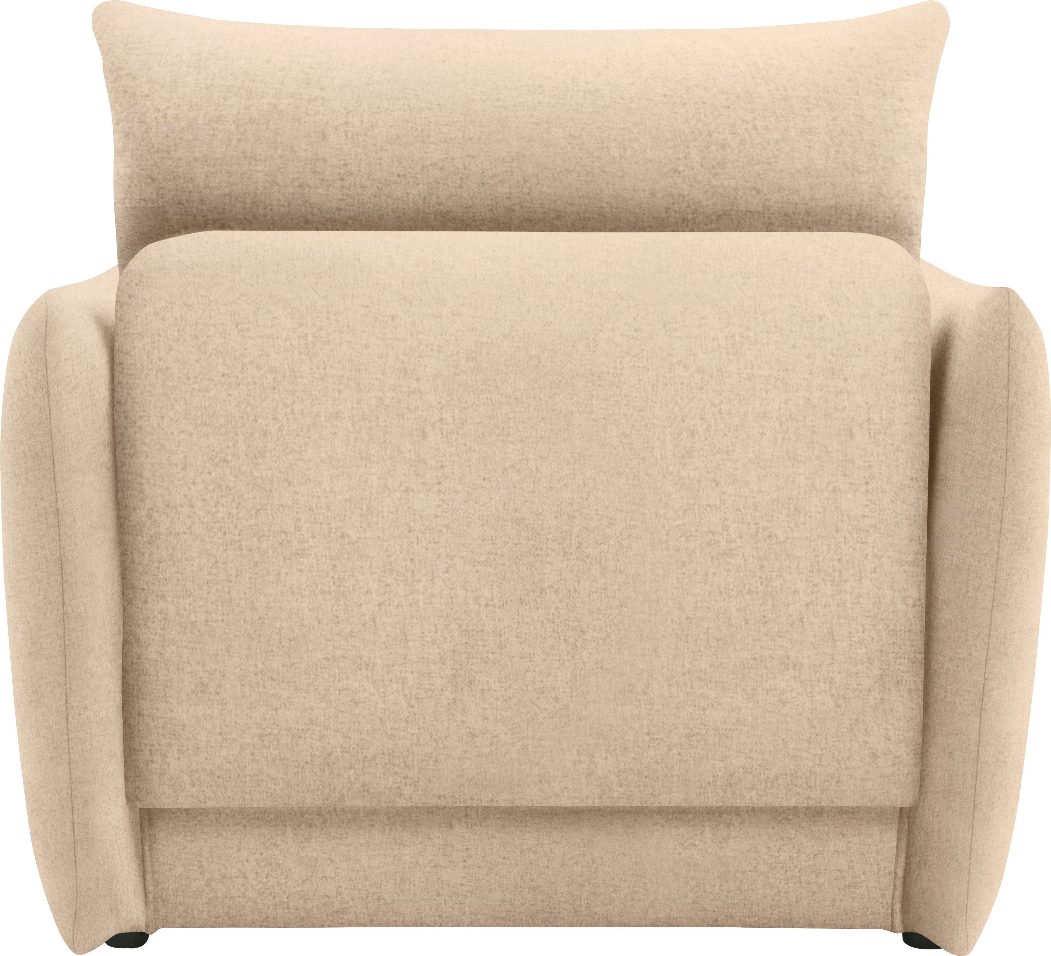 DOMO collection Fauteuil 700023 veelzijdig als lounge stoel, relaxligstoel en logeerbed Slaapfunctie, bonellvering, stabiele ligoppervlak ca. 70 x 195 cm