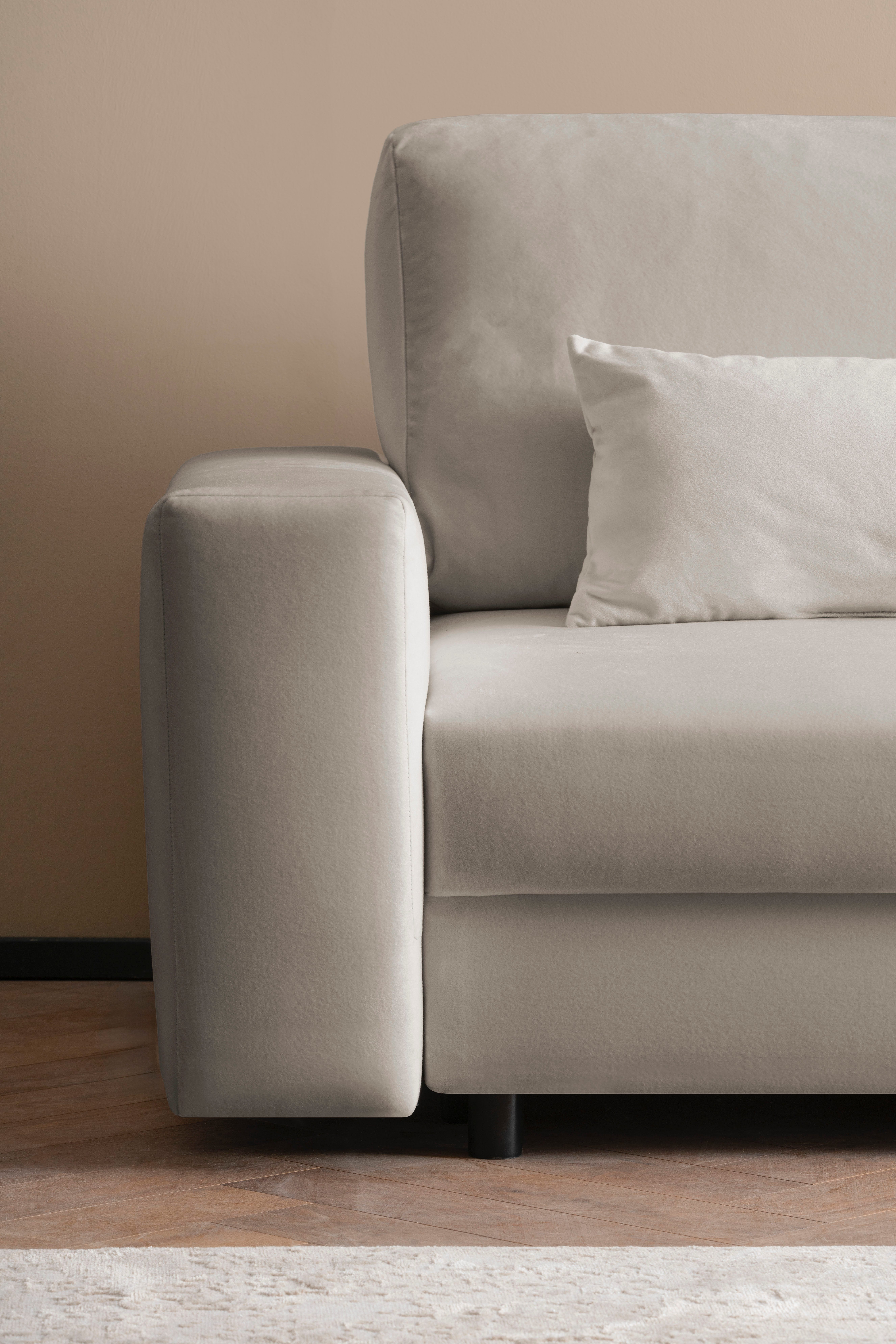 LeGer Home by Lena Gercke Slaapbank Imoga, kussen met slaapfunctie, 3-zits bank, bank met bedlade in moderne kleuren en stoffen, bedfunctie, ligoppervlak: 200x150 cm