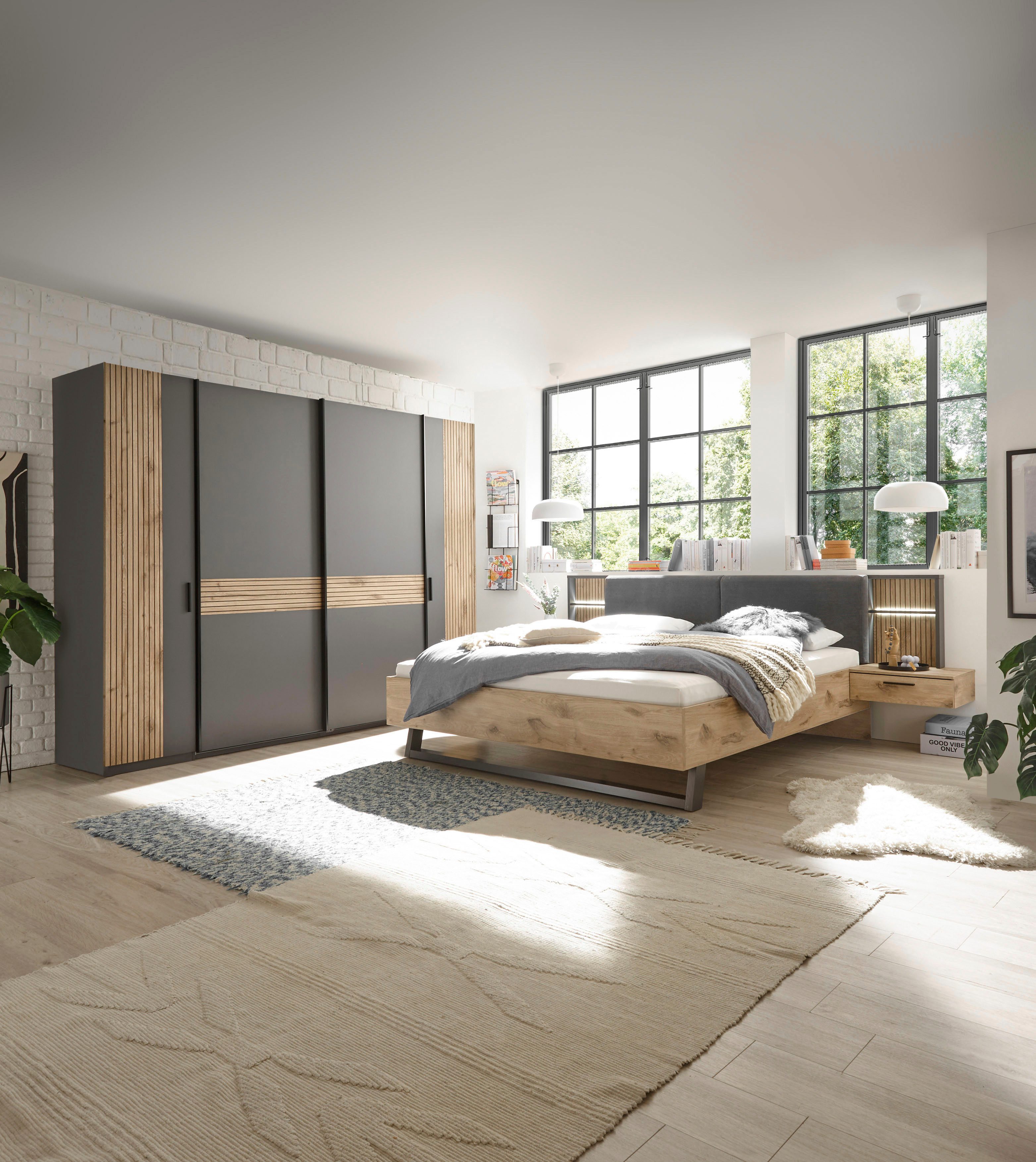 Schlafkontor Ledikant Daria bed met gestoffeerde hoofdeinde