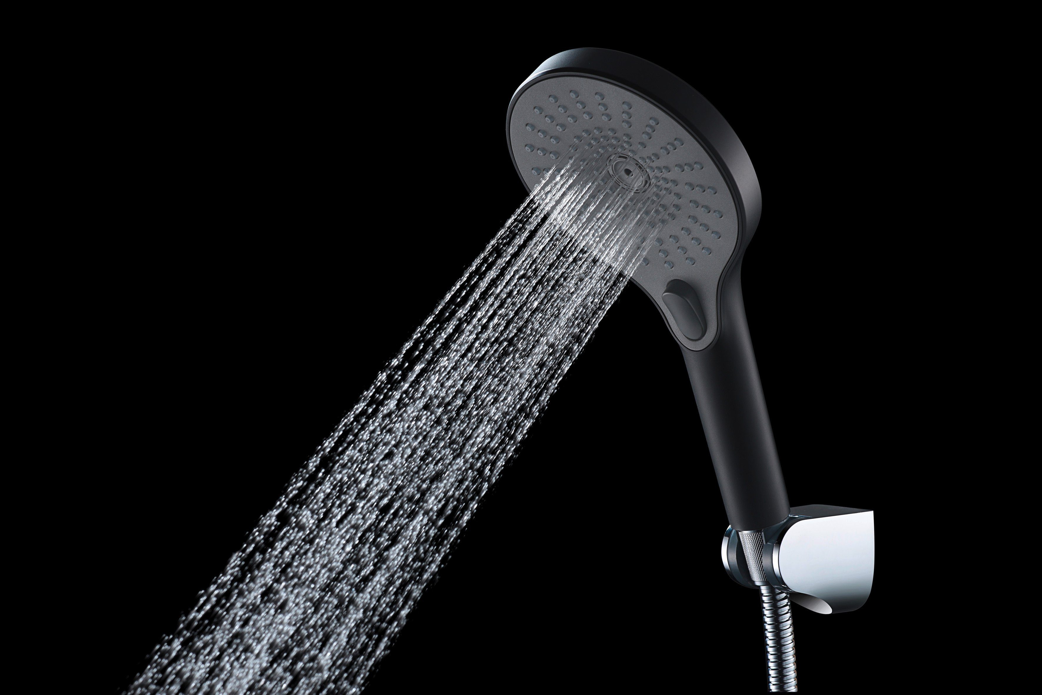 WENKO Handsproeier Ultimate Shower Zwart/grijs, Ø 13 cm (1-delig)