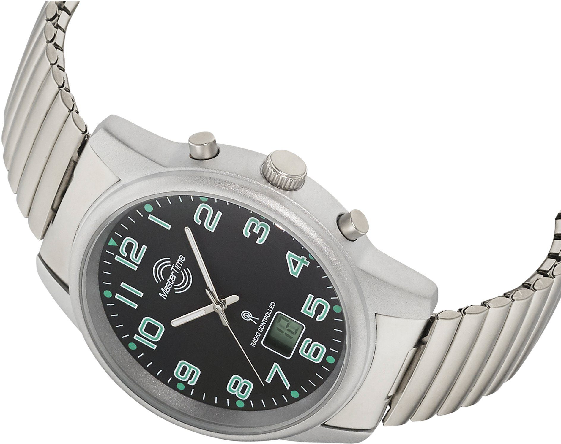 MASTER TIME Radiografisch horloge Basic Armbandhorloge, quartzhorloge, heren, datum, verlichtte wijzers, flexband, trekband