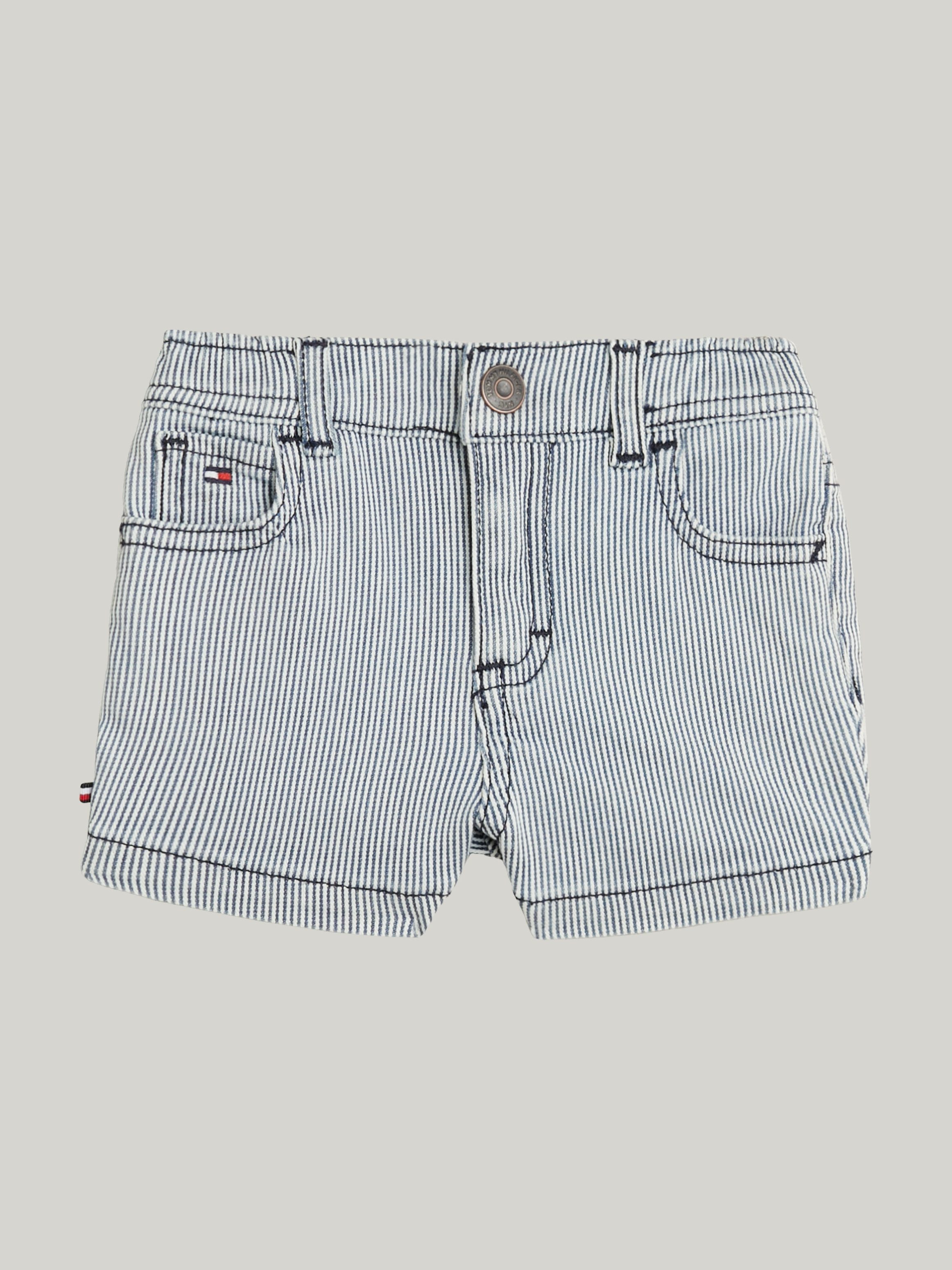 Tommy Hilfiger Jeansshort BABY STRIPED DENIM SHORTS