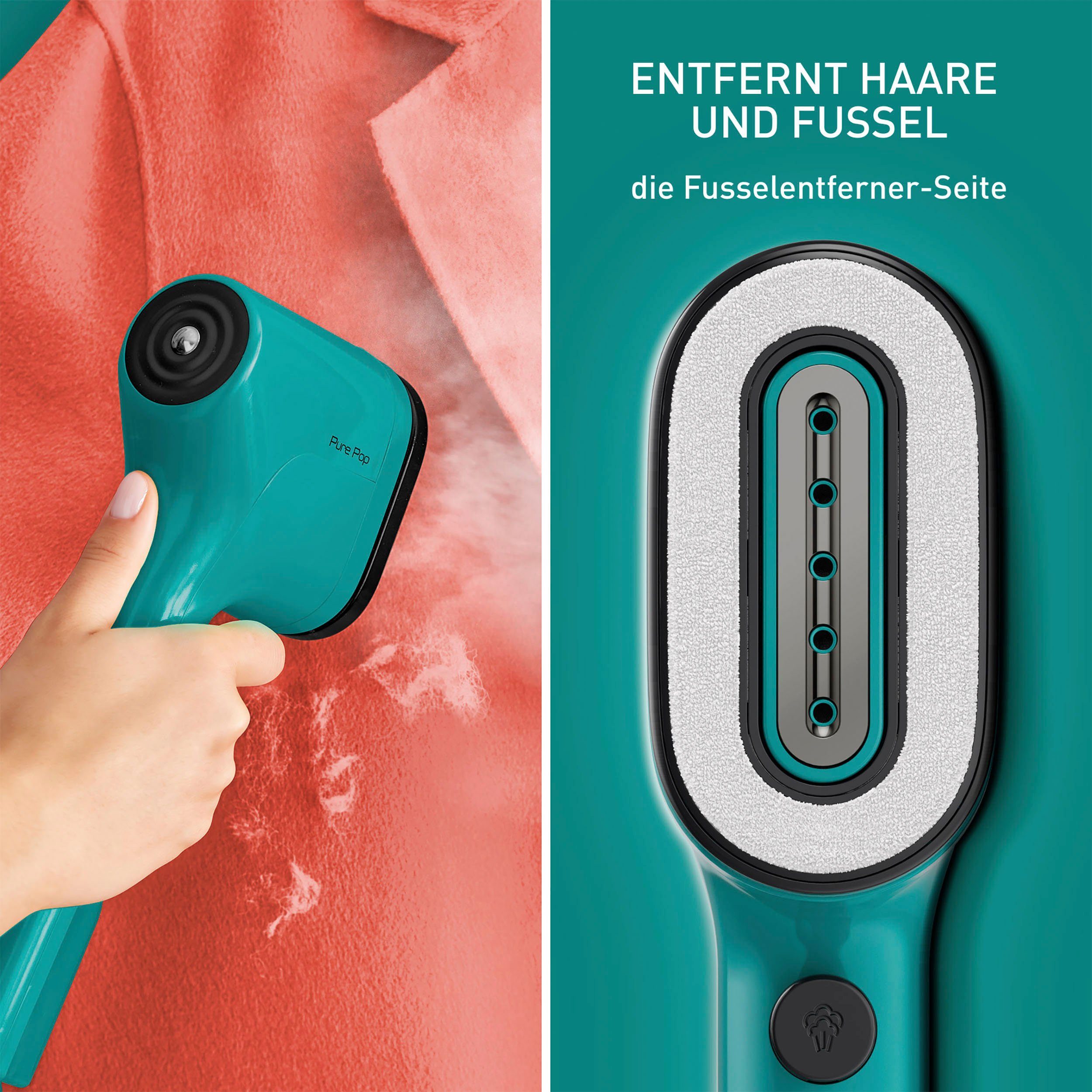 Tefal Stoomborstel Pure Pop verwijdert tot 99,99% van de virussen/bacteriën/kiemen