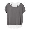 linea tesini by heine 2-in-1-shirt shirt (2-delig) grijs