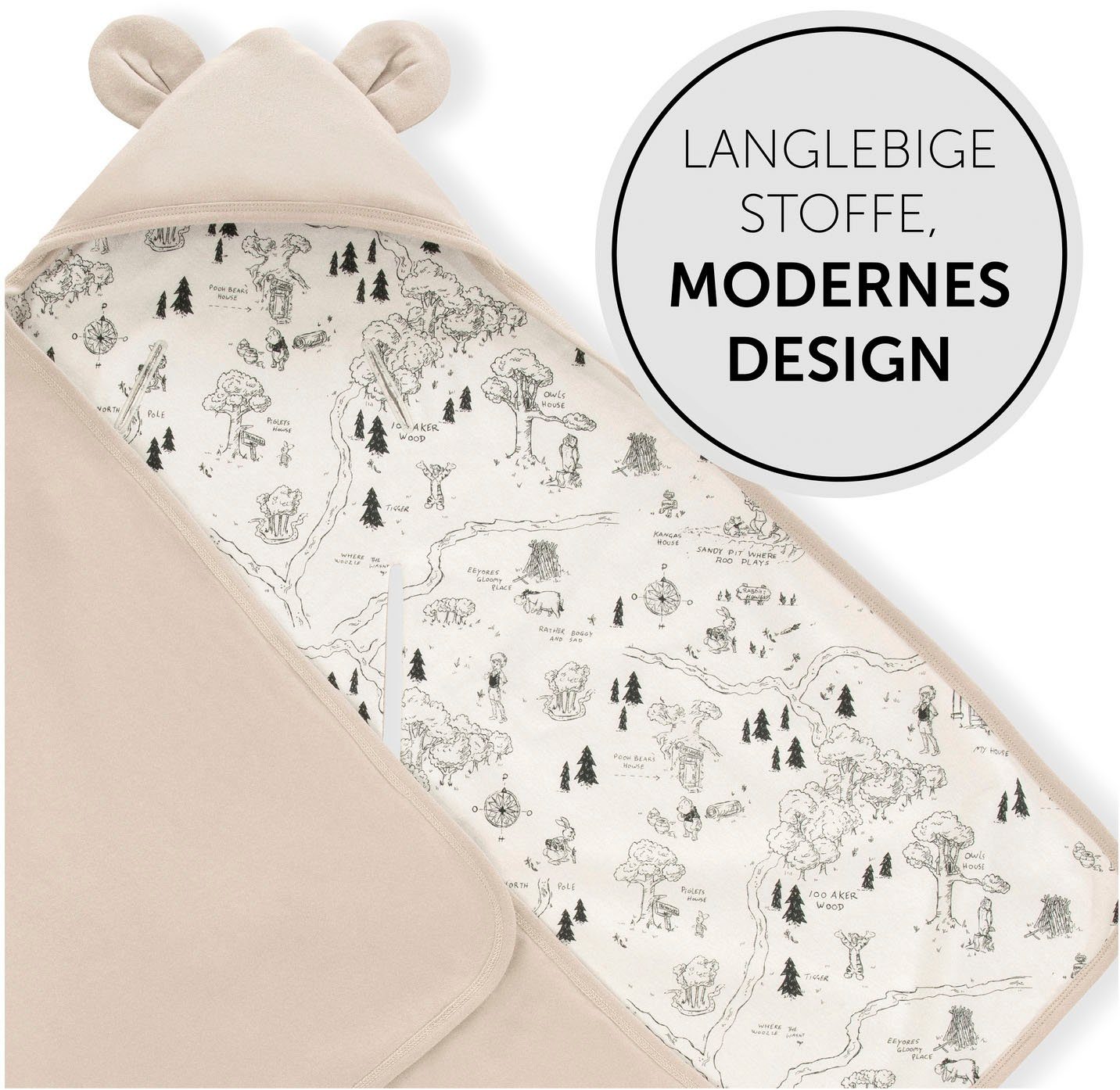 Hauck Babydeken Baby Inslapdeken, Snuggle N Dream Winnie the Pooh beige