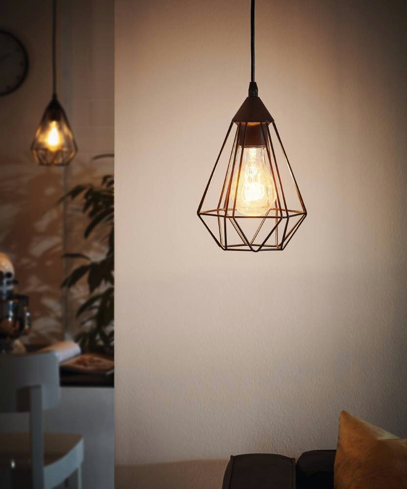 EGLO Hanglamp TARBES hanglamp, pendellamp, vintage, retro, staal, zwart E27