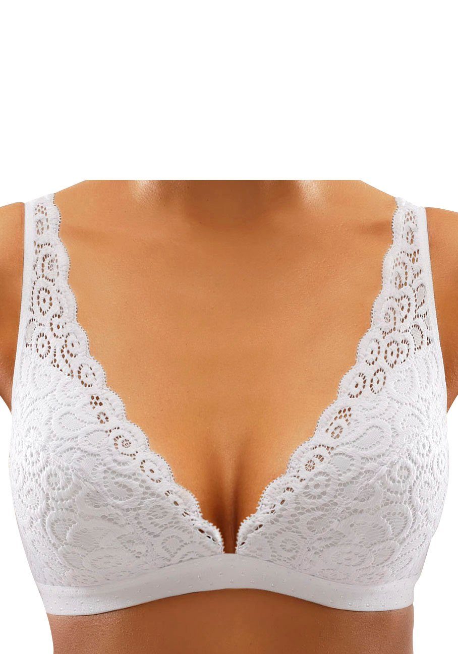 Petite fleur Bralette-bh zonder beugels, van kant, dessous (Set van 2)