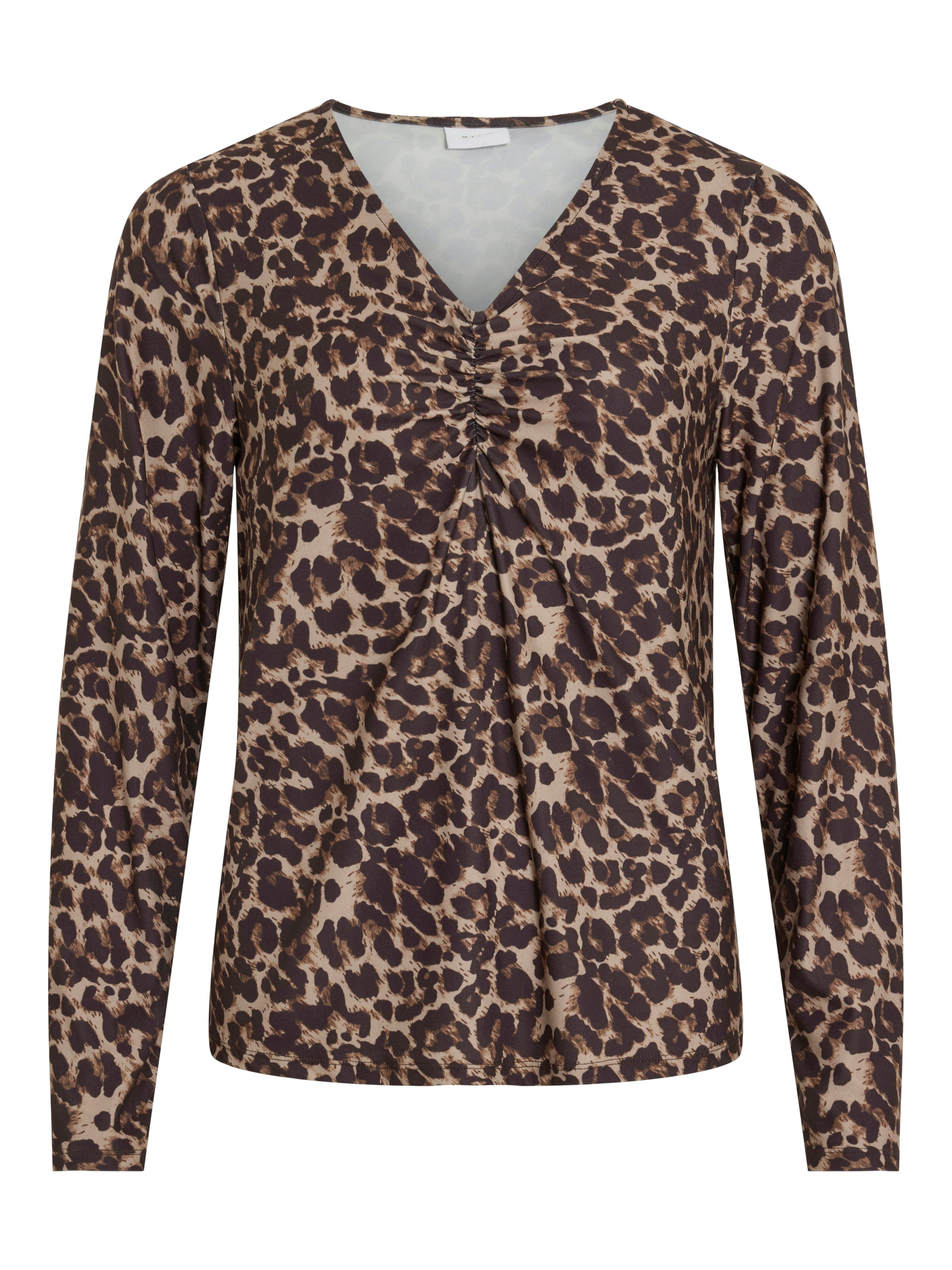 Vila Shirt met V-hals VILEOA V-NECK L/S TOP - NOOS