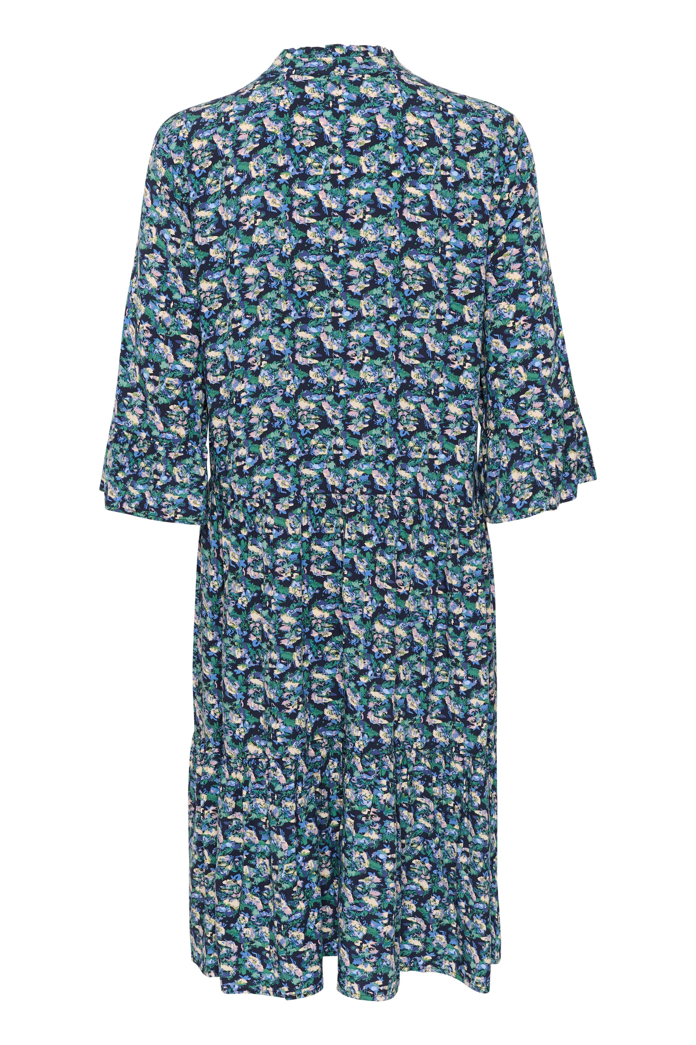 Saint Tropez Blousejurk EdaSZ dress met volants en 3/4 mouwen