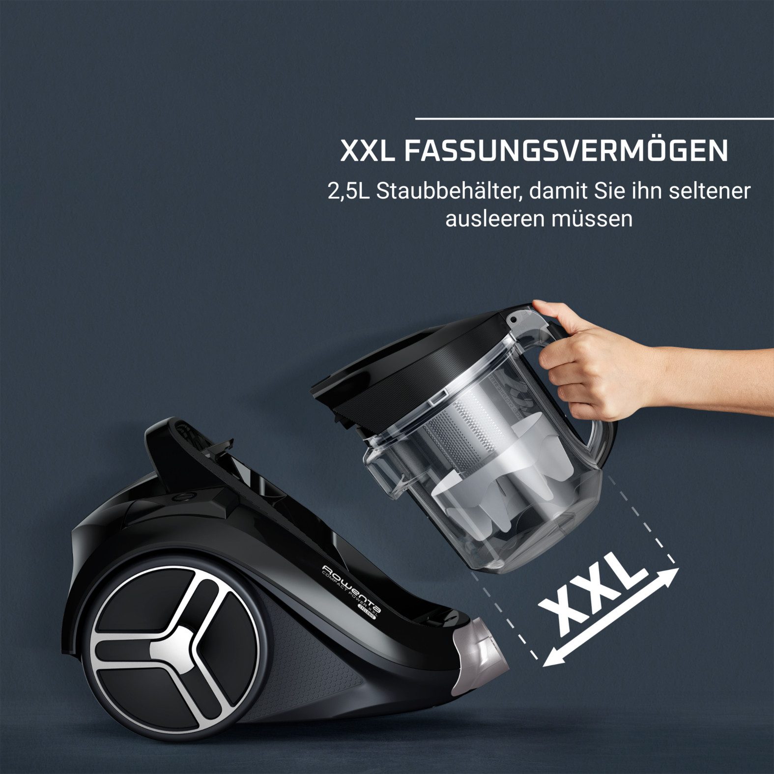 Rowenta Stofzuiger RO4B11 Compact Power XXL XXL capaciteit, 99,98% filtratie, lange kabel, RO4B11