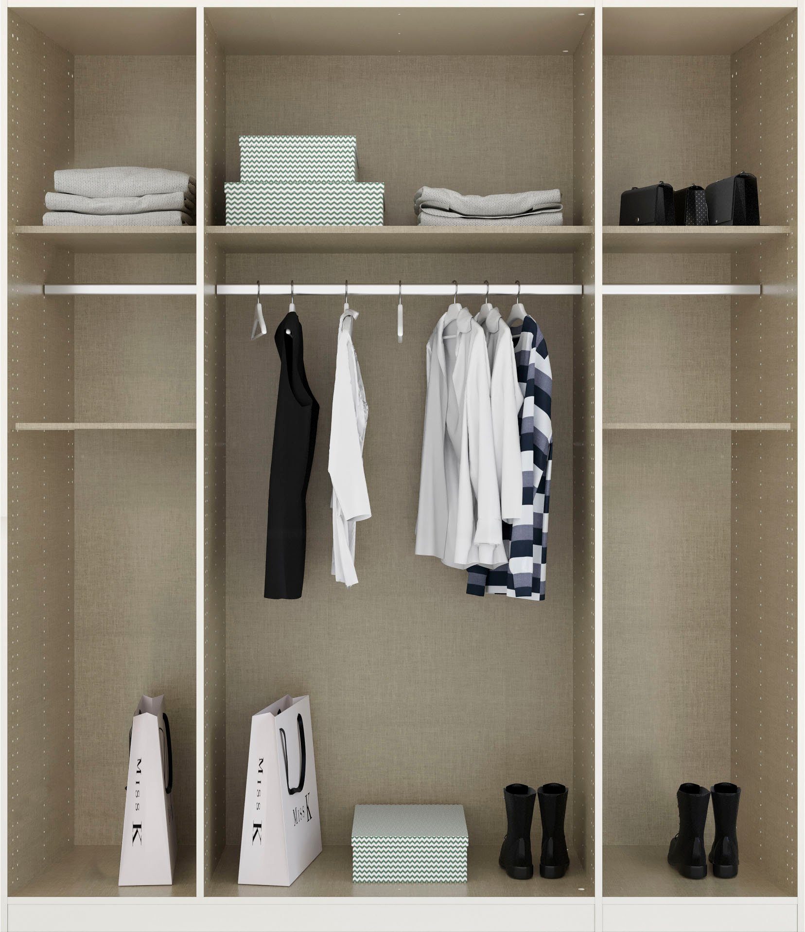 rauch Draaideurkast Kledingkast kast garderobe waskast TICAO met 2 ruime lades, veel opbergruimte made in germany
