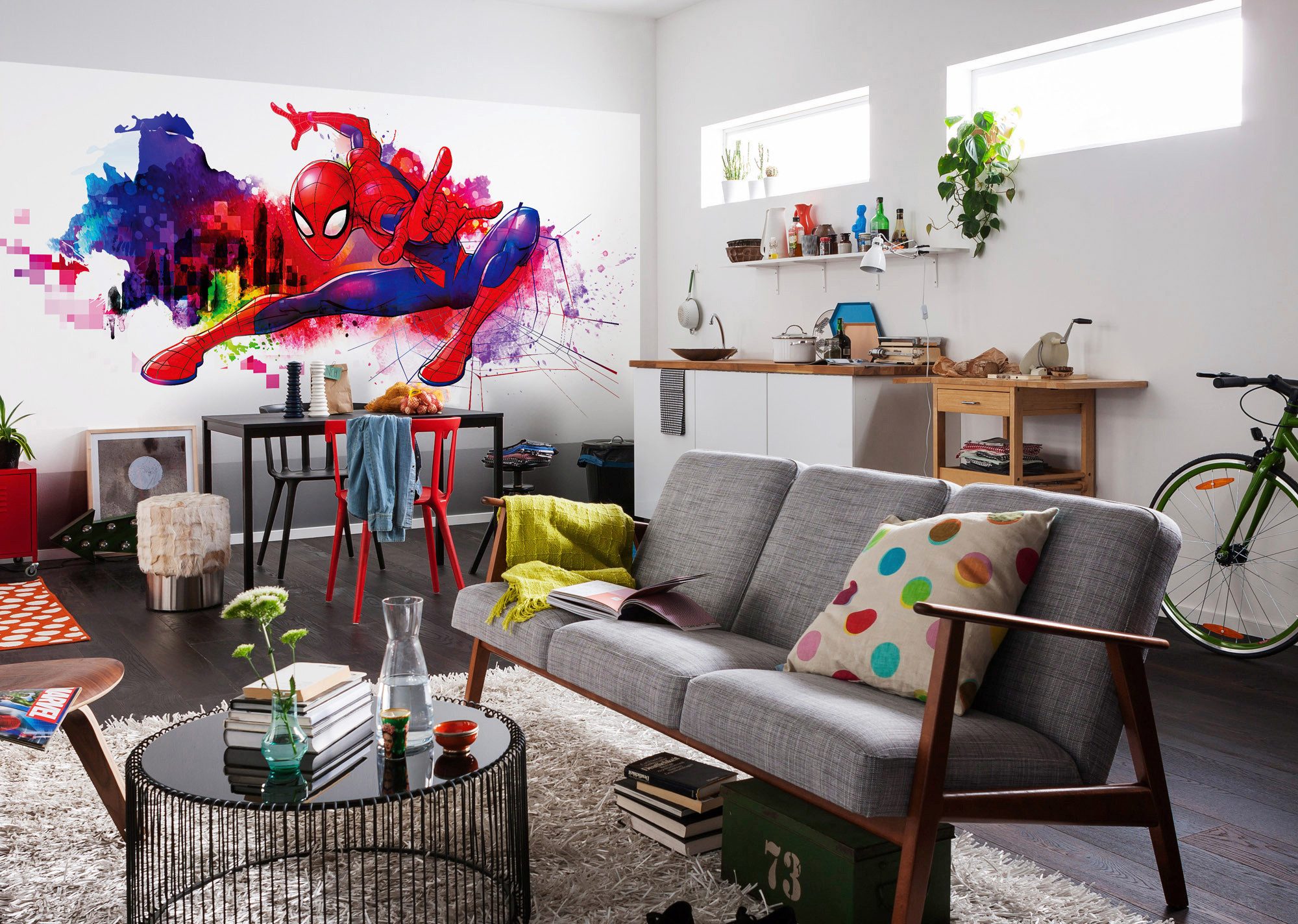Komar Vliesbehang Digitale print vlies - Spider-Man Graffiti Art - Afmeting 300 x 150 cm