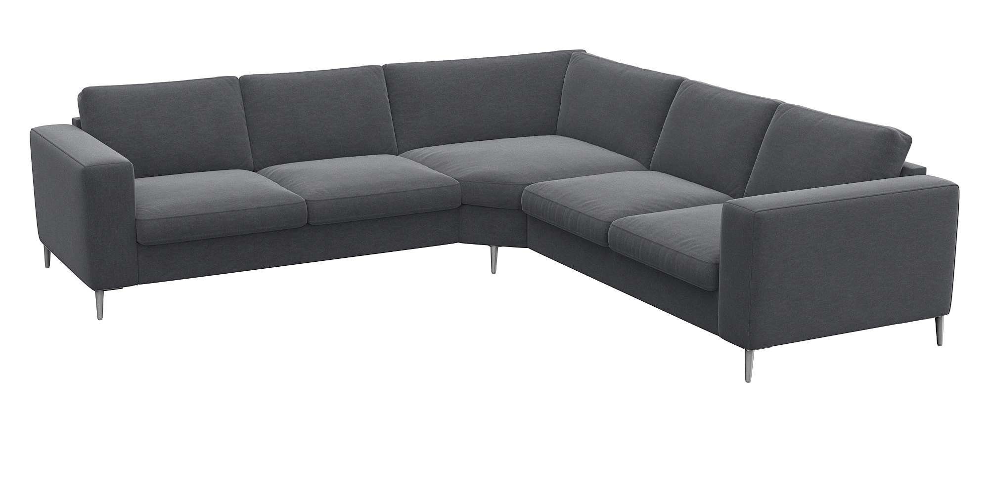 FLEXLUX Hoekbank Fiore, gelijkbenig, super zitcomfort door koudschuim in de zitting