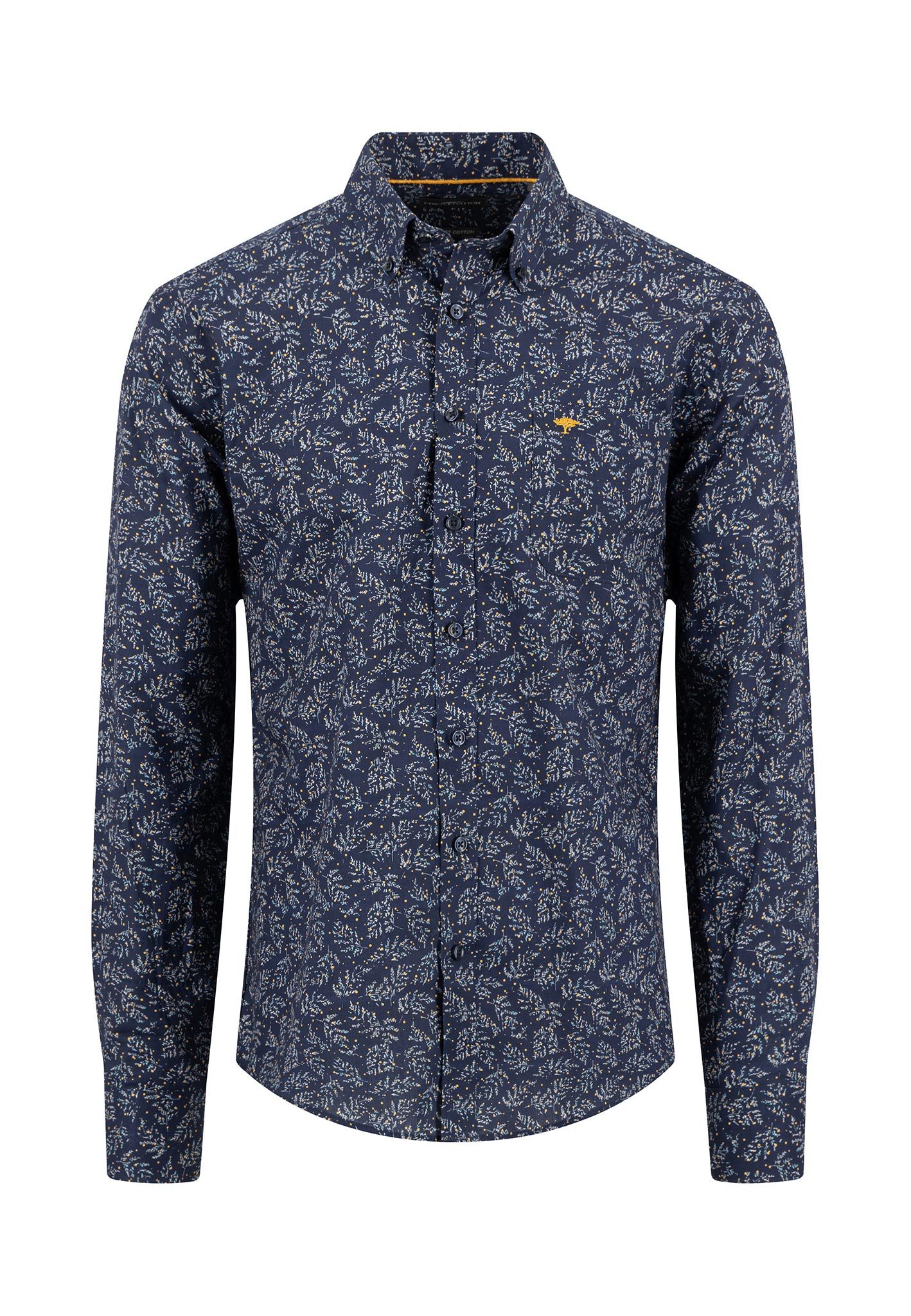 FYNCH-HATTON Overhemd met lange mouwen met logo-borduursel en all-over print