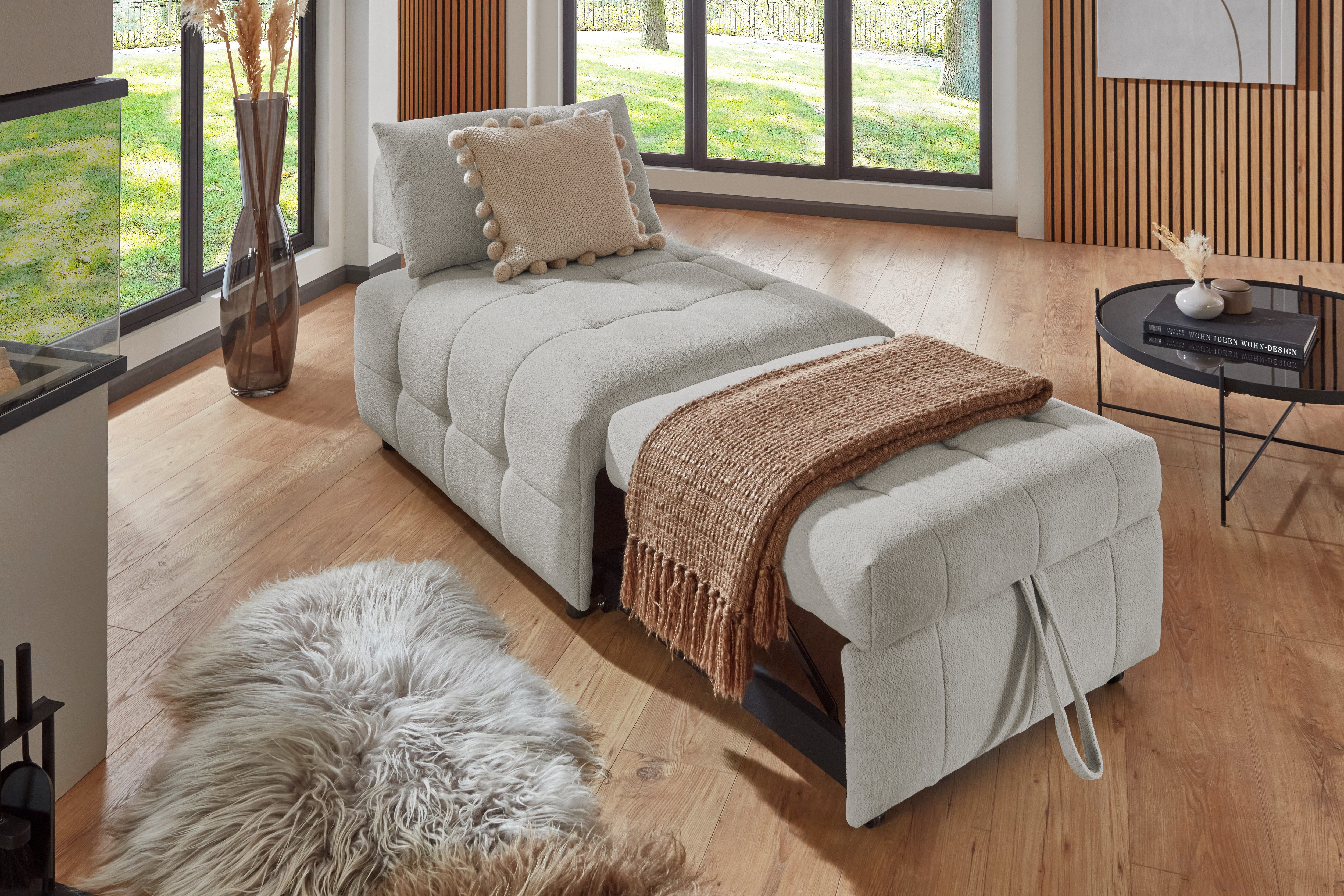 ATLANTIC home collection Fauteuil Fabio Slaapstoel met zitdiepteverstelling