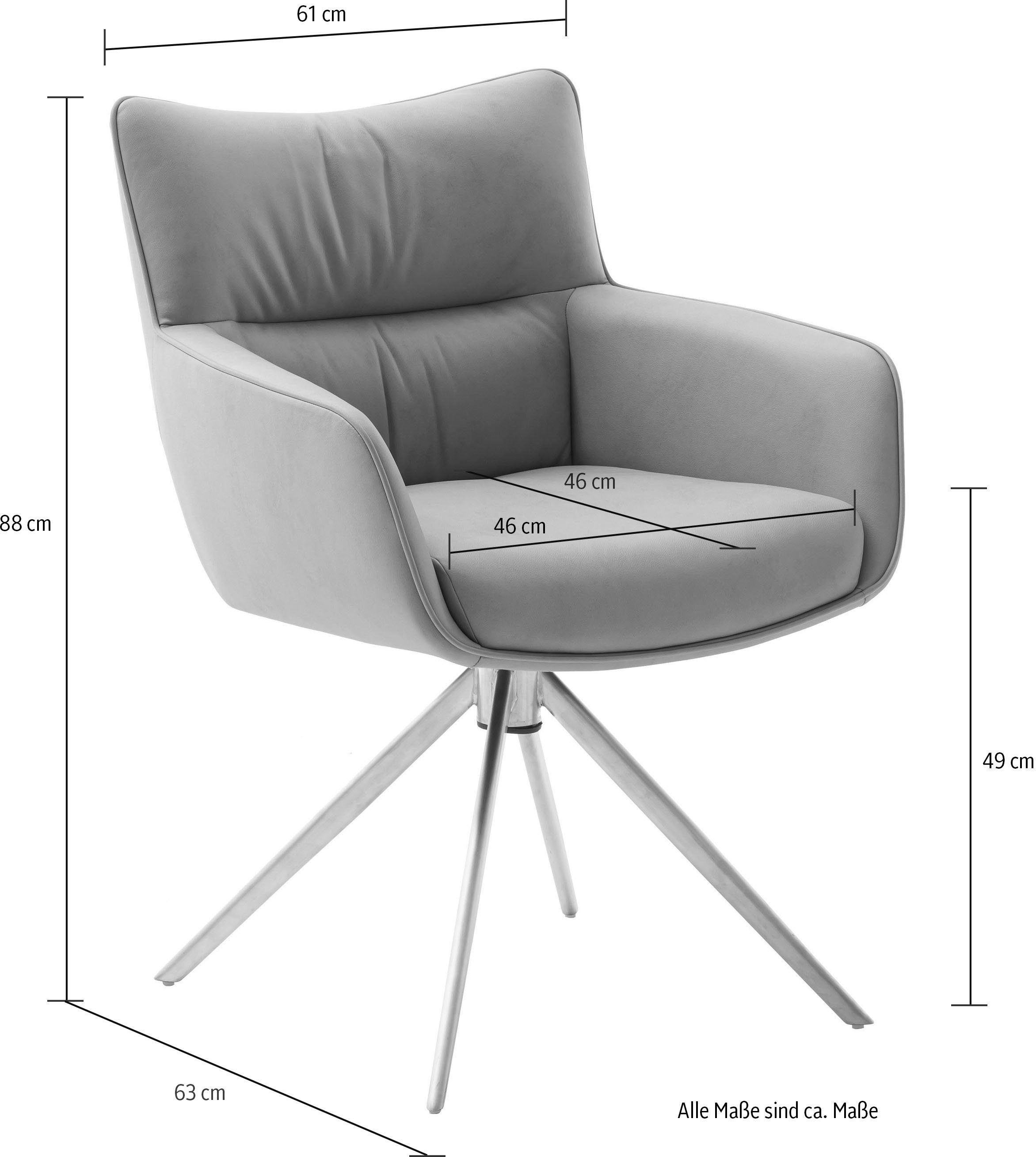 MCA furniture Stoel met 4 poten Limoen (set, 2 stuks), 360° draaibaar, belastbaarheid 120 kg, zithoogte ca. 49 cm (set, 2 stuks)