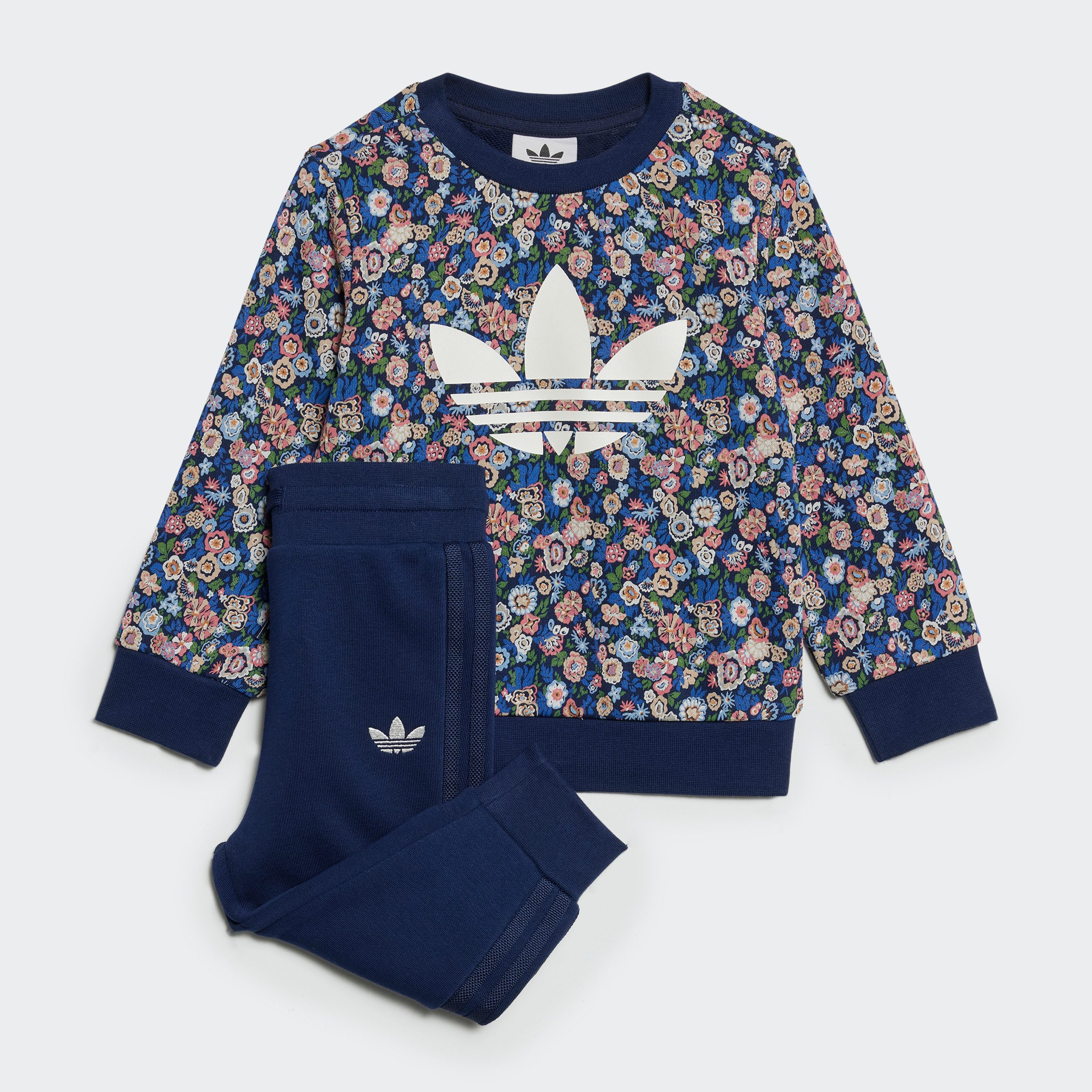 adidas Originals Trainingspak CREW SET (2-delig) kinderen trainingspakken maat 98 blauw