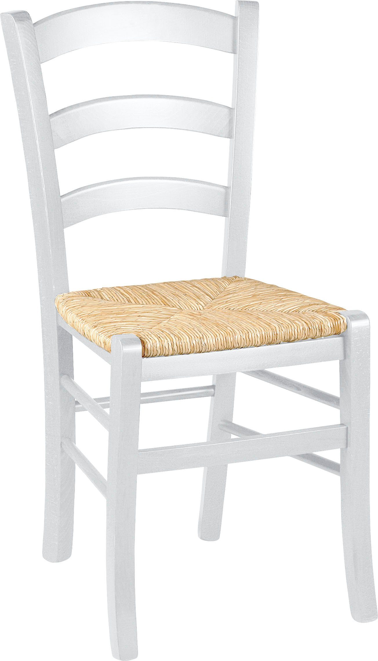 Home affaire Eetkamerstoel Super Paesana van massief beukenhout met zitting van grasvlechtwerk (set, 2 stuks)