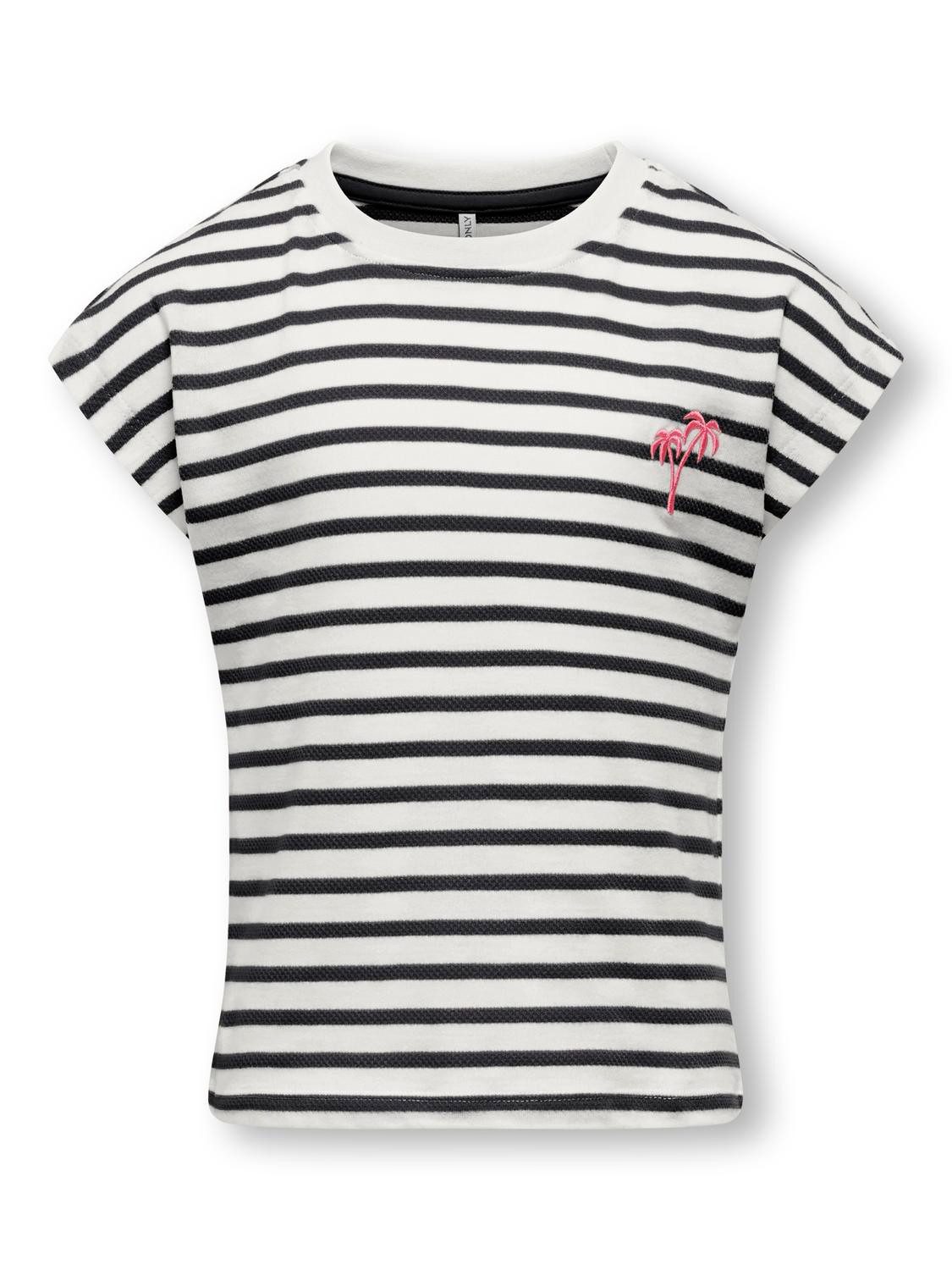 KIDS ONLY Shirt met ronde hals KOGTRINE BATSLEEVE STRUCTURE TOP JRS meisjes t-shirts maat 122 (128) wit