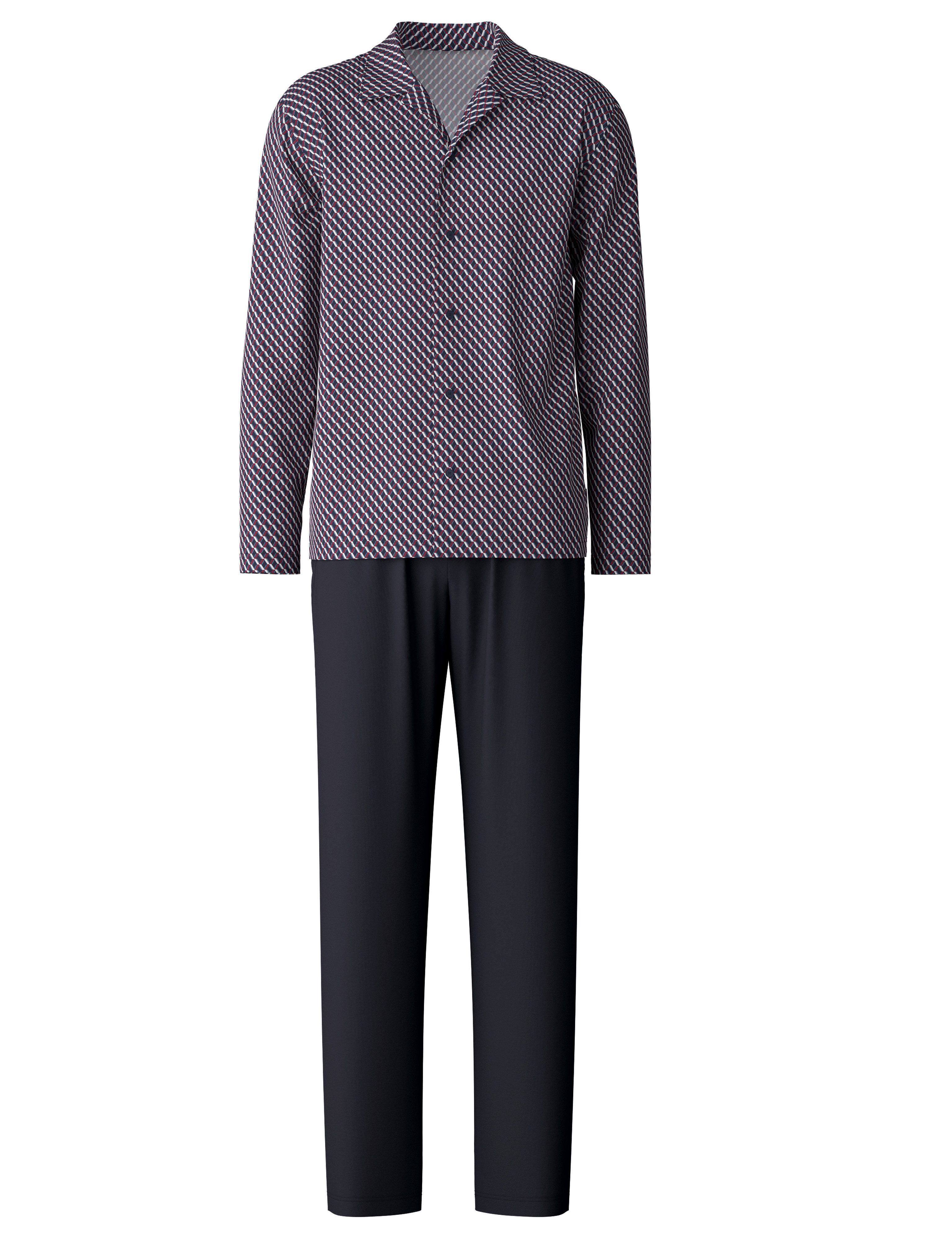 CALIDA Pyjama Relax Imprint met fijne, gladde stof voor verhoogd comfort (2-delig)