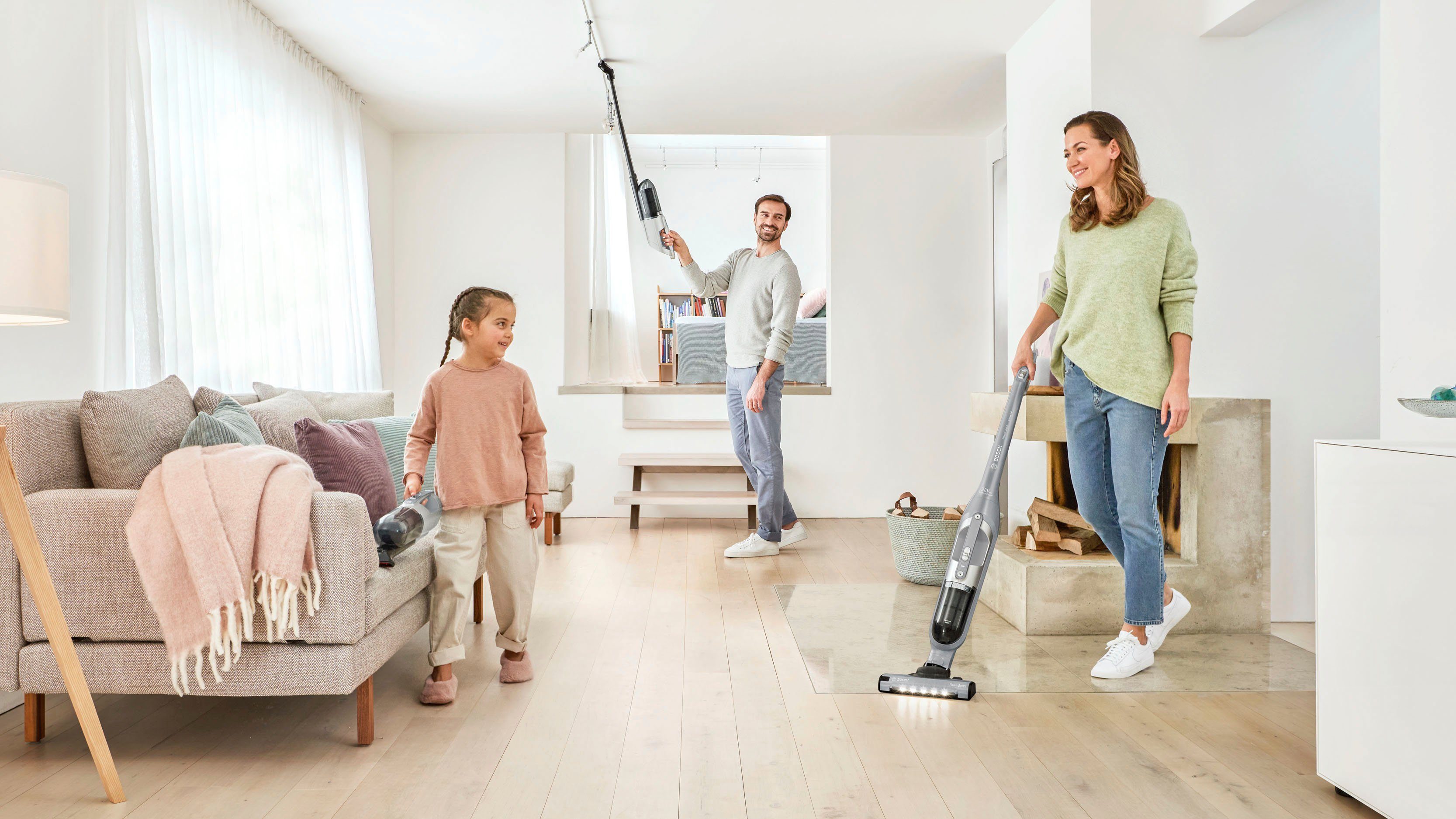BOSCH Accu-kruimeldief en -stofzuiger Flexxo Gen 2 serie 4 BBH3K2801 28 v, elektrisch mondstuk met led, geïntegreerde accessoires, zilver