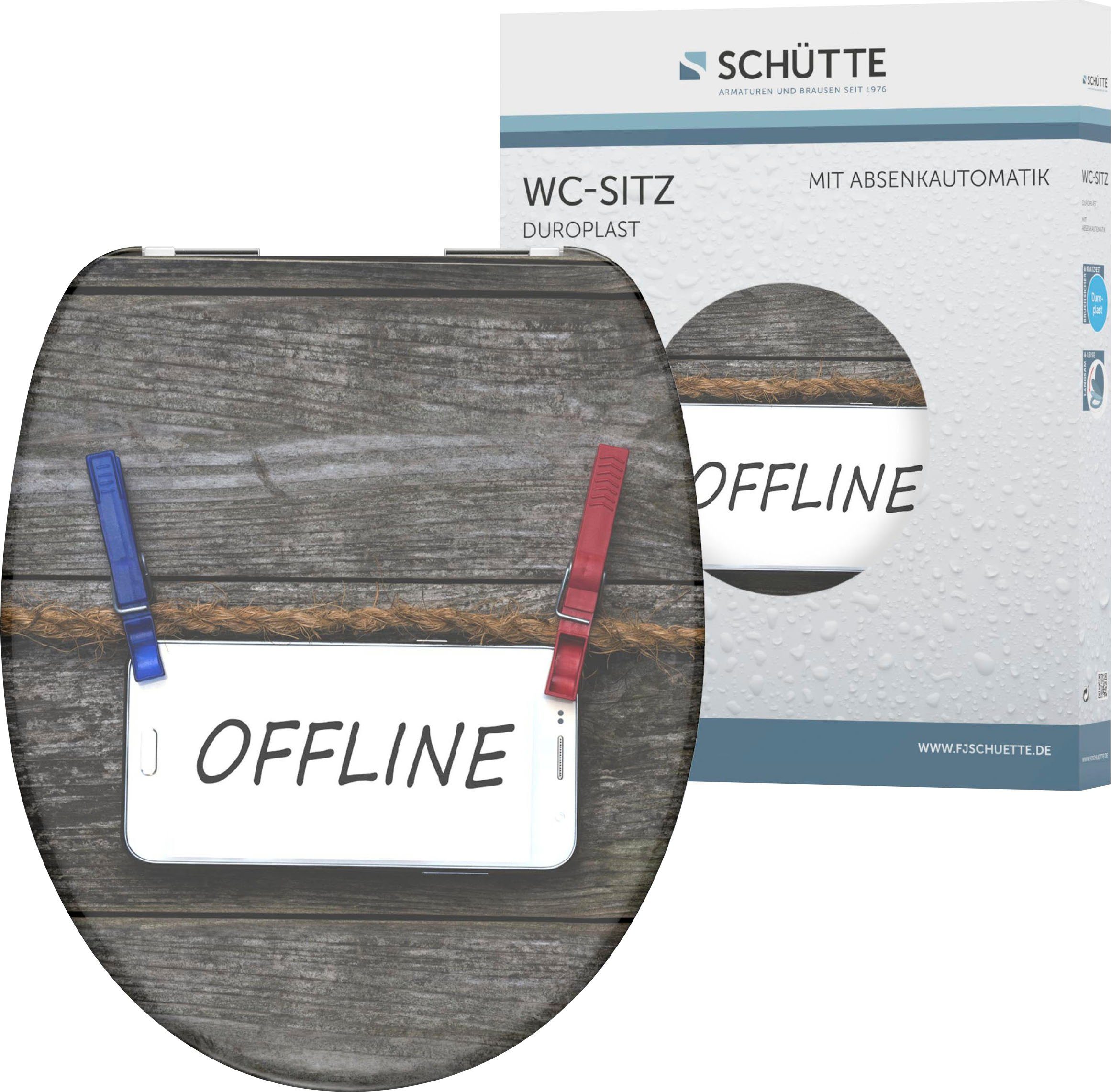 Schütte Toiletzitting Offline Duroplast, met soft-closemechanisme wc-brillen grijs