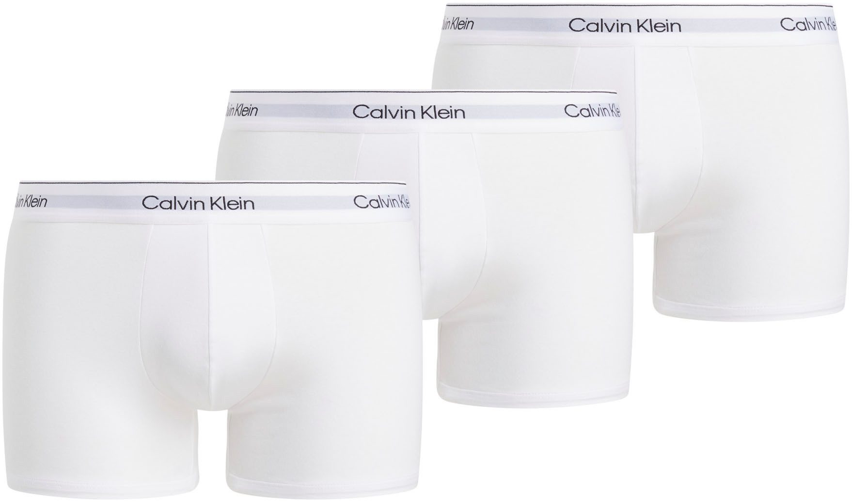 Calvin Klein Boxershort TRUNK 3PK met logo-elastische tailleband (3 stuks) (set, 3 stuks)