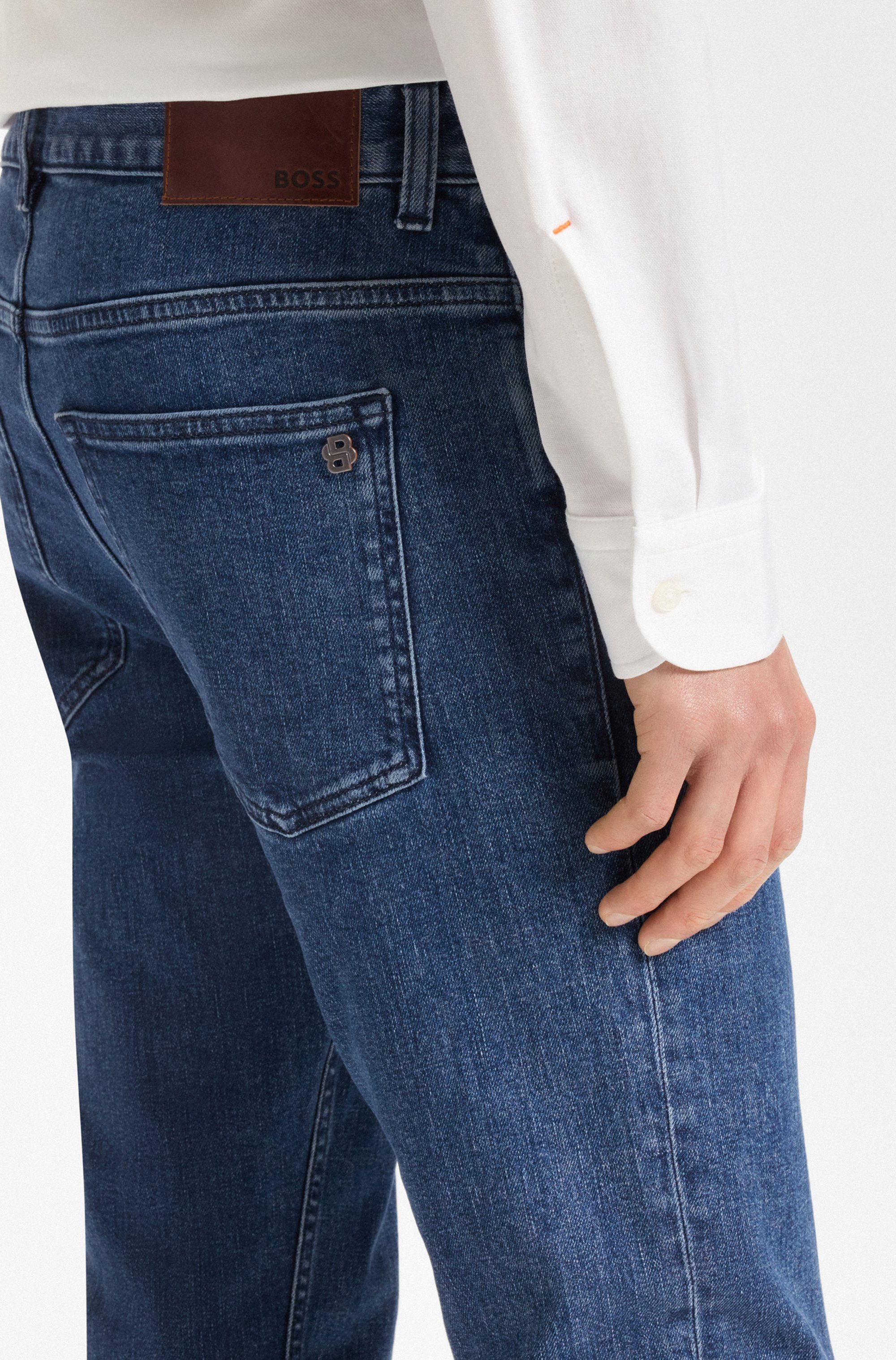 Boss Orange Slim fit jeans Delaware in stijlvolle wassing