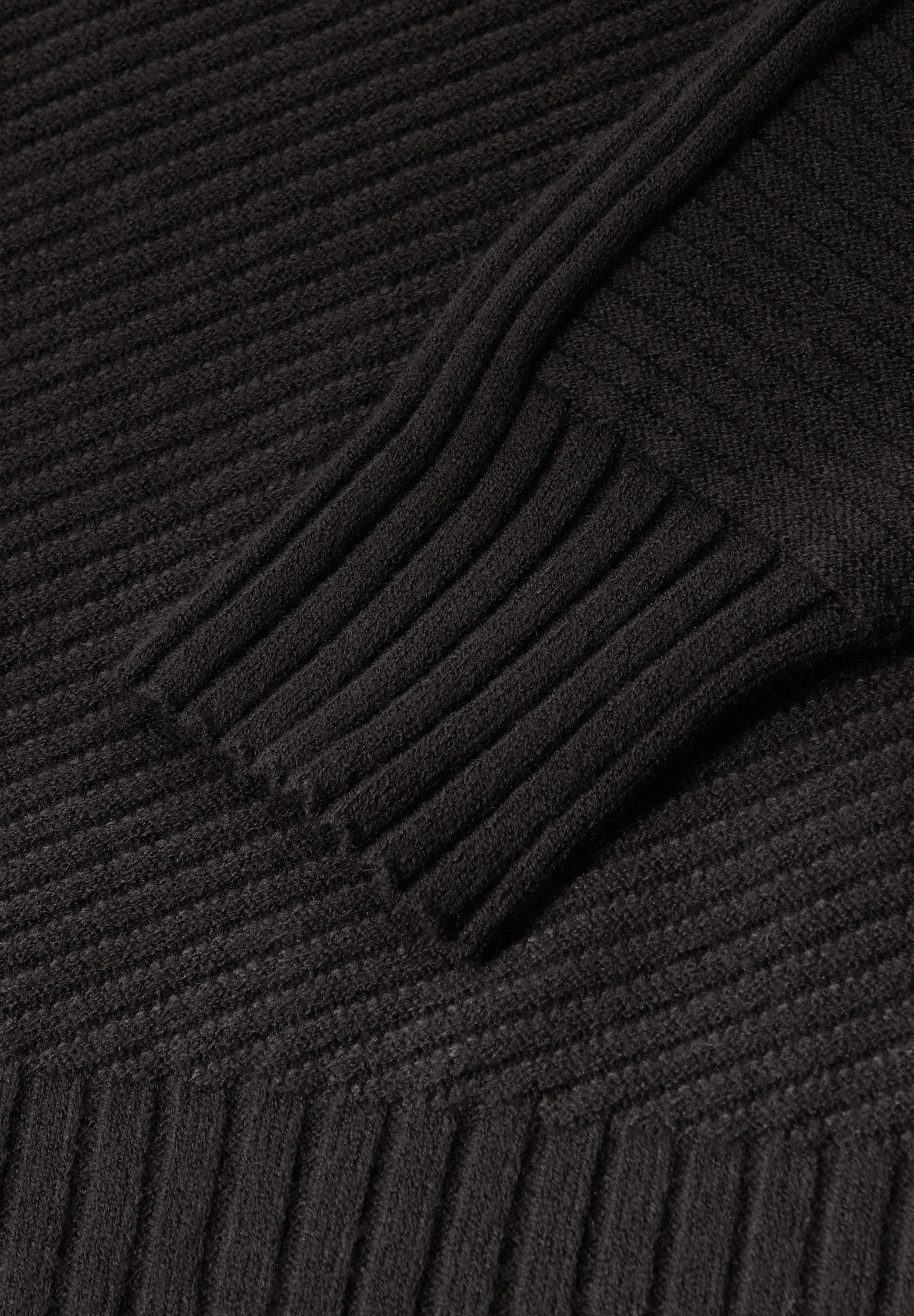 STREET ONE Gebreide trui met structuur en opstaande kraag/turtleneck