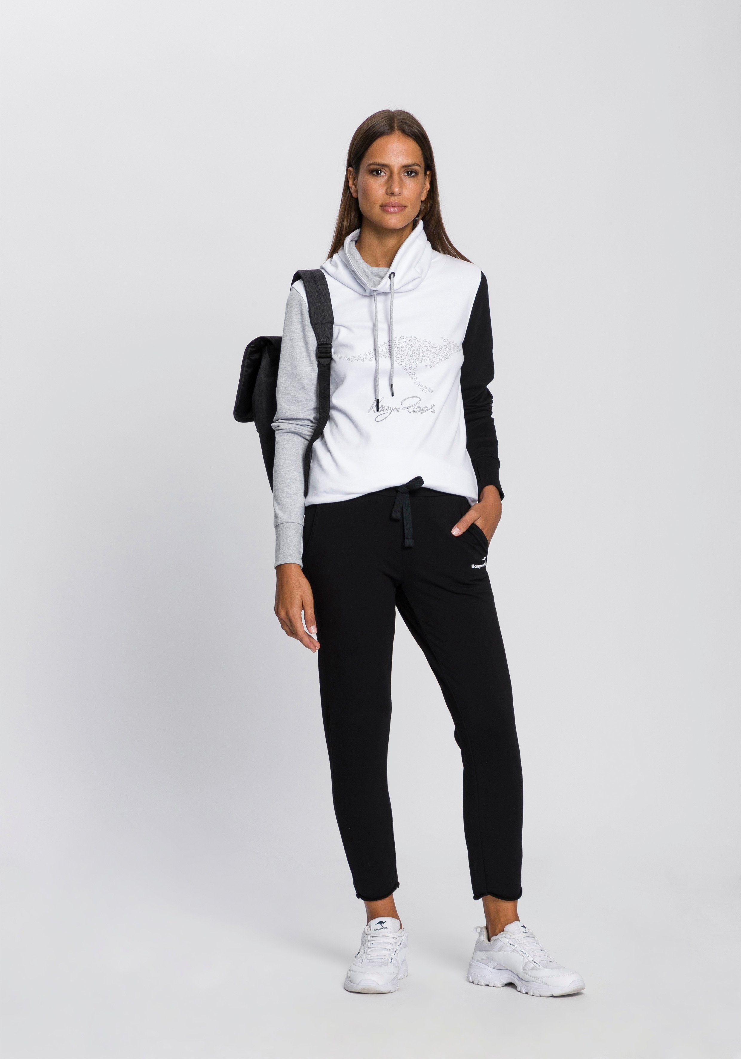 KangaROOS Joggingbroek in 7/8-lengte met logoprint