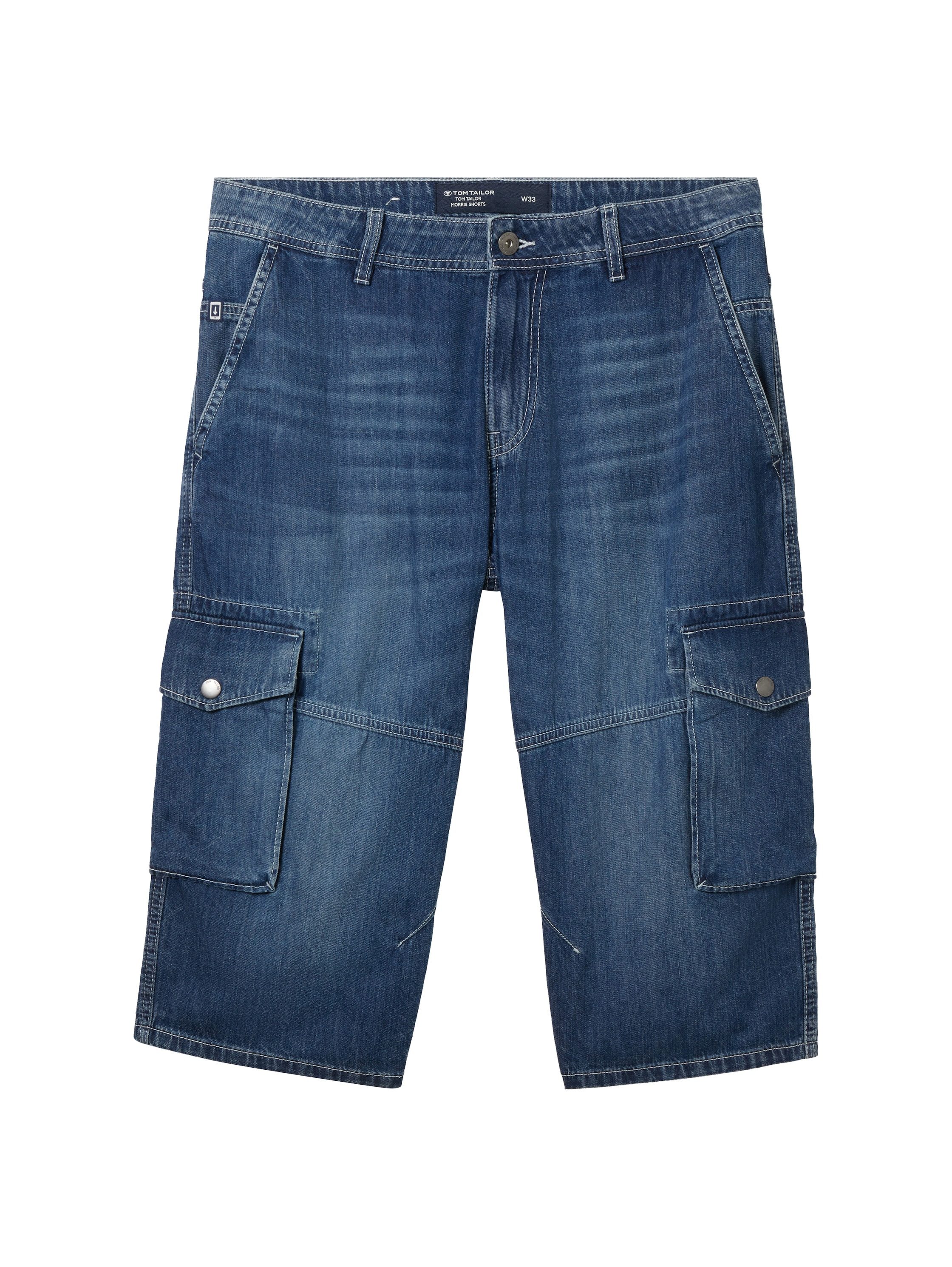 Tom Tailor Jeansshort Morris Overknee met gerecycled katoen