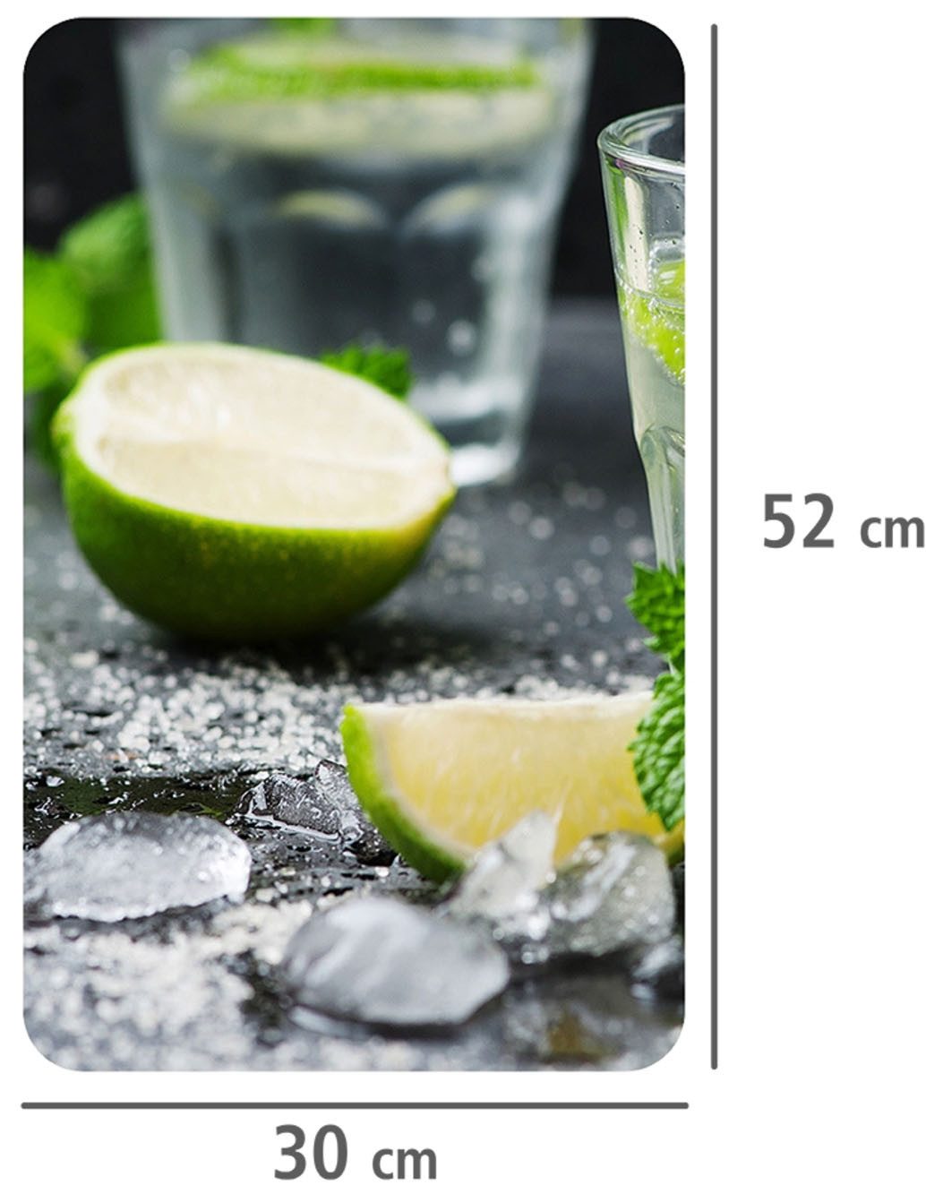 WENKO Kookplaatdeksel Universeel model Mojito speciale antislipvoetjes (set, 2-delig)