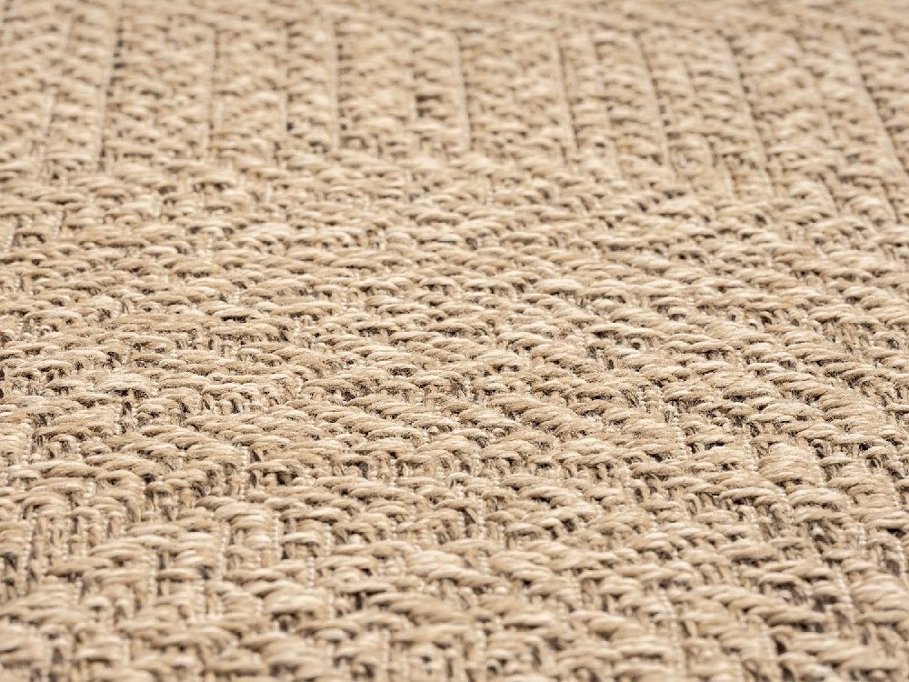 The carpet Vloerkleed Kansas moderne robuuste in- en outdoor tapijt jute look