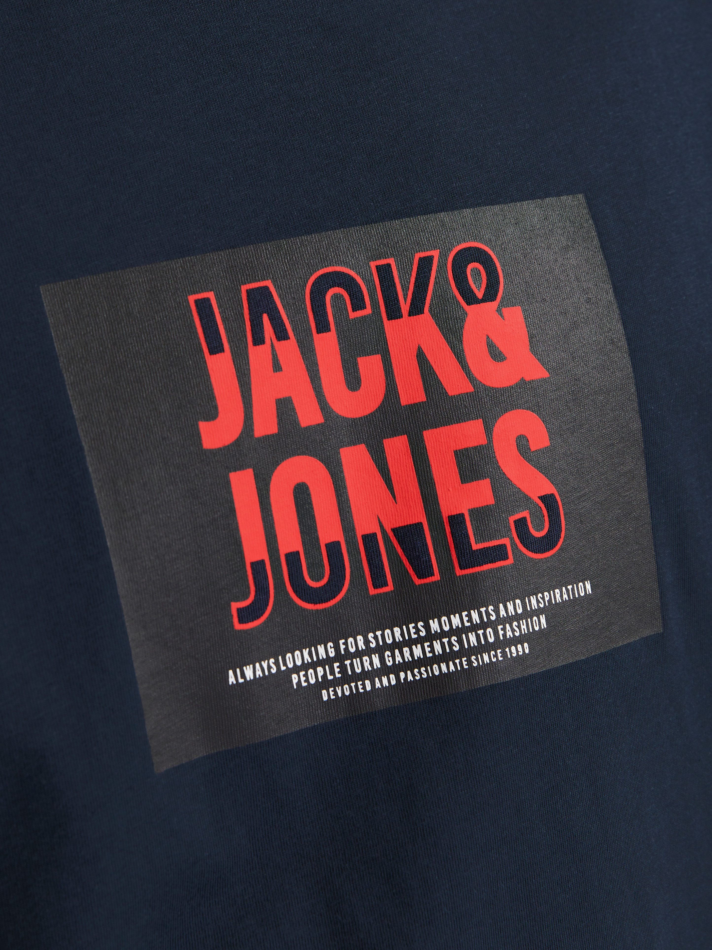 Jack & Jones Shirt met print JJHUDSON TEE SS CREW NECK
