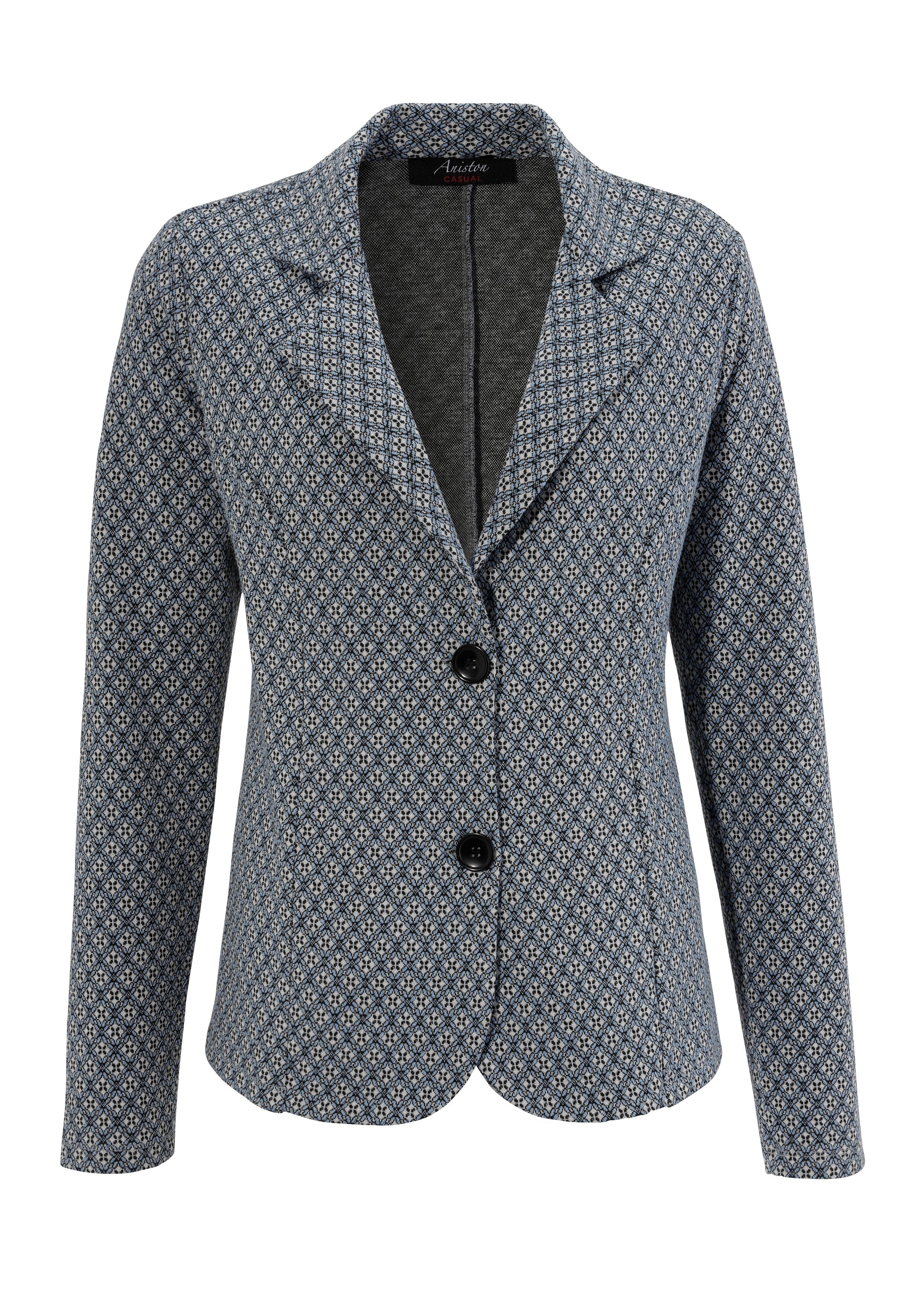 Aniston CASUAL Sweatblazer in opvallend ruitdessin
