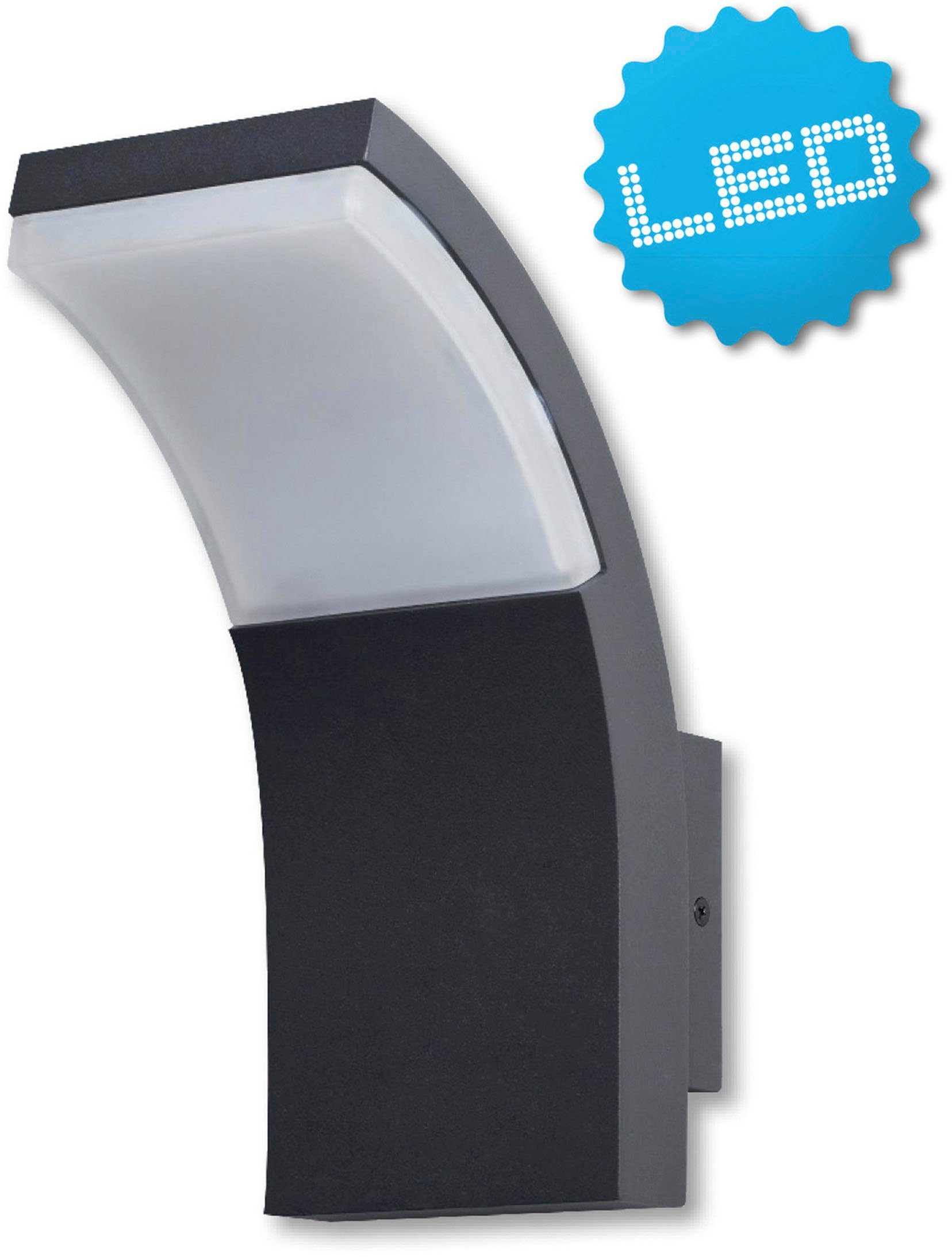 näve Ledwandlamp voor buiten Orbis Wandlamp, terras, antraciet, hoogte: 19,8 cm, led warmwit (1 stuk)