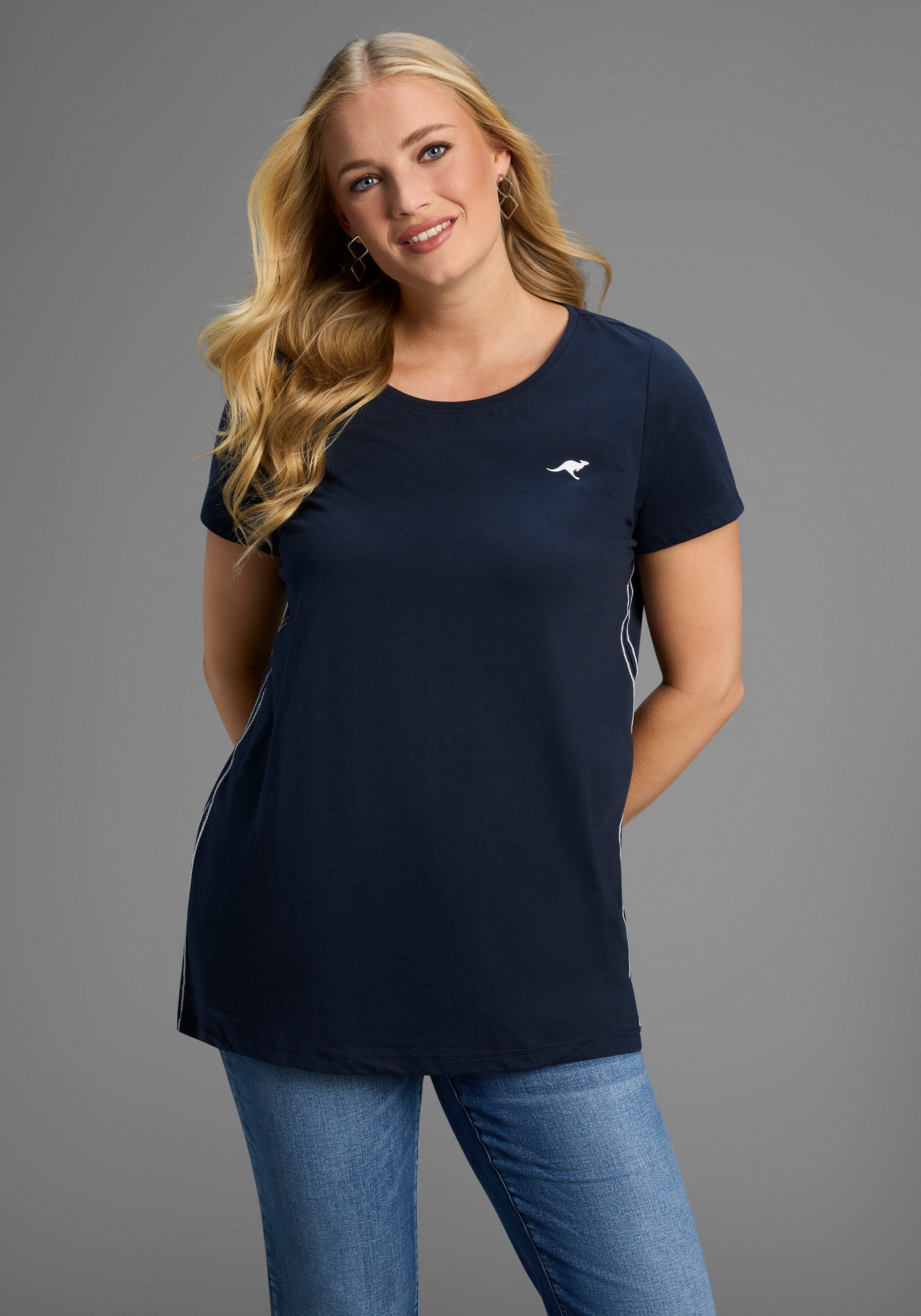 KangaROOS Lang shirt Korte mouw, figuuraccentuerende pasvorm (2-delig, Set van 2)