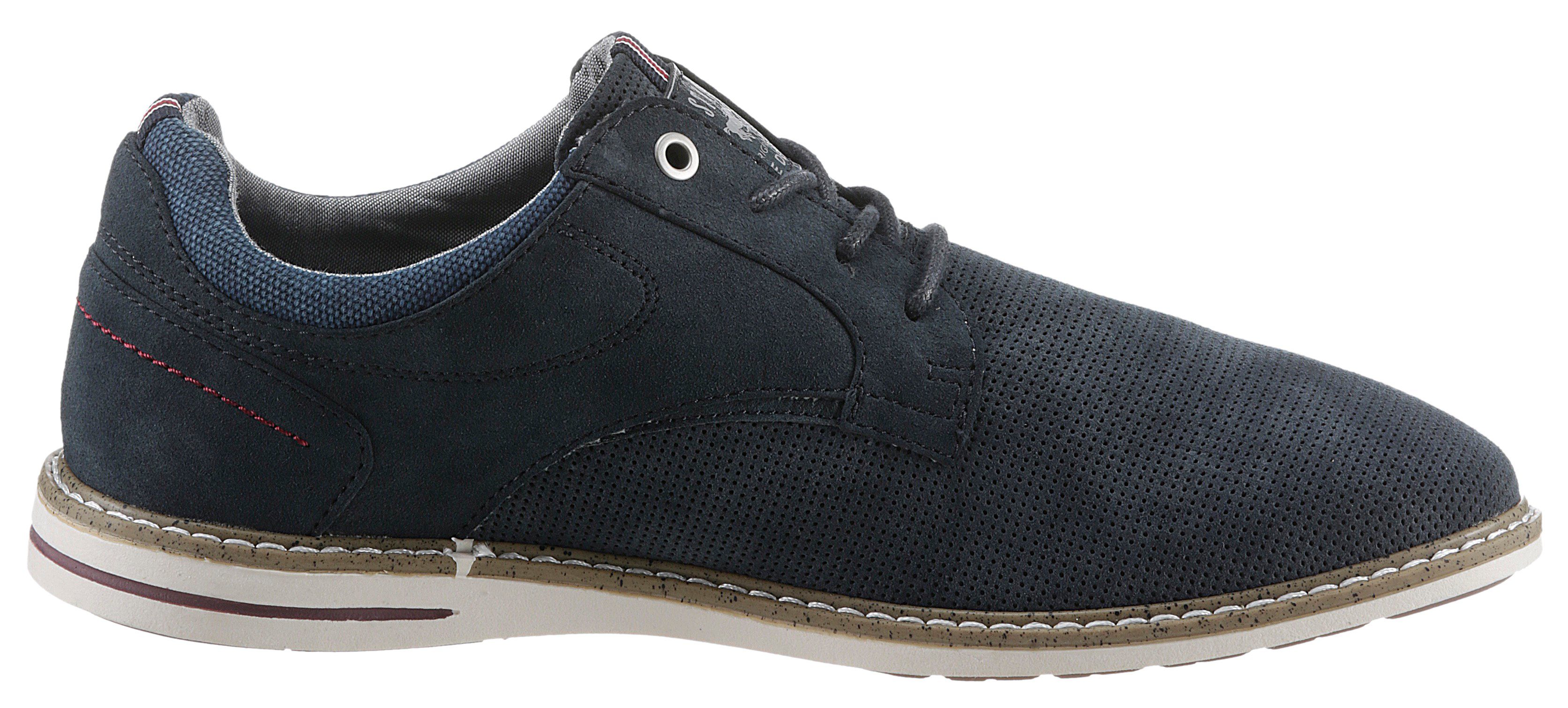 Mustang Shoes Veterschoenen , vrijetijdsschoen, lage schoen, veterschoen met perforatie