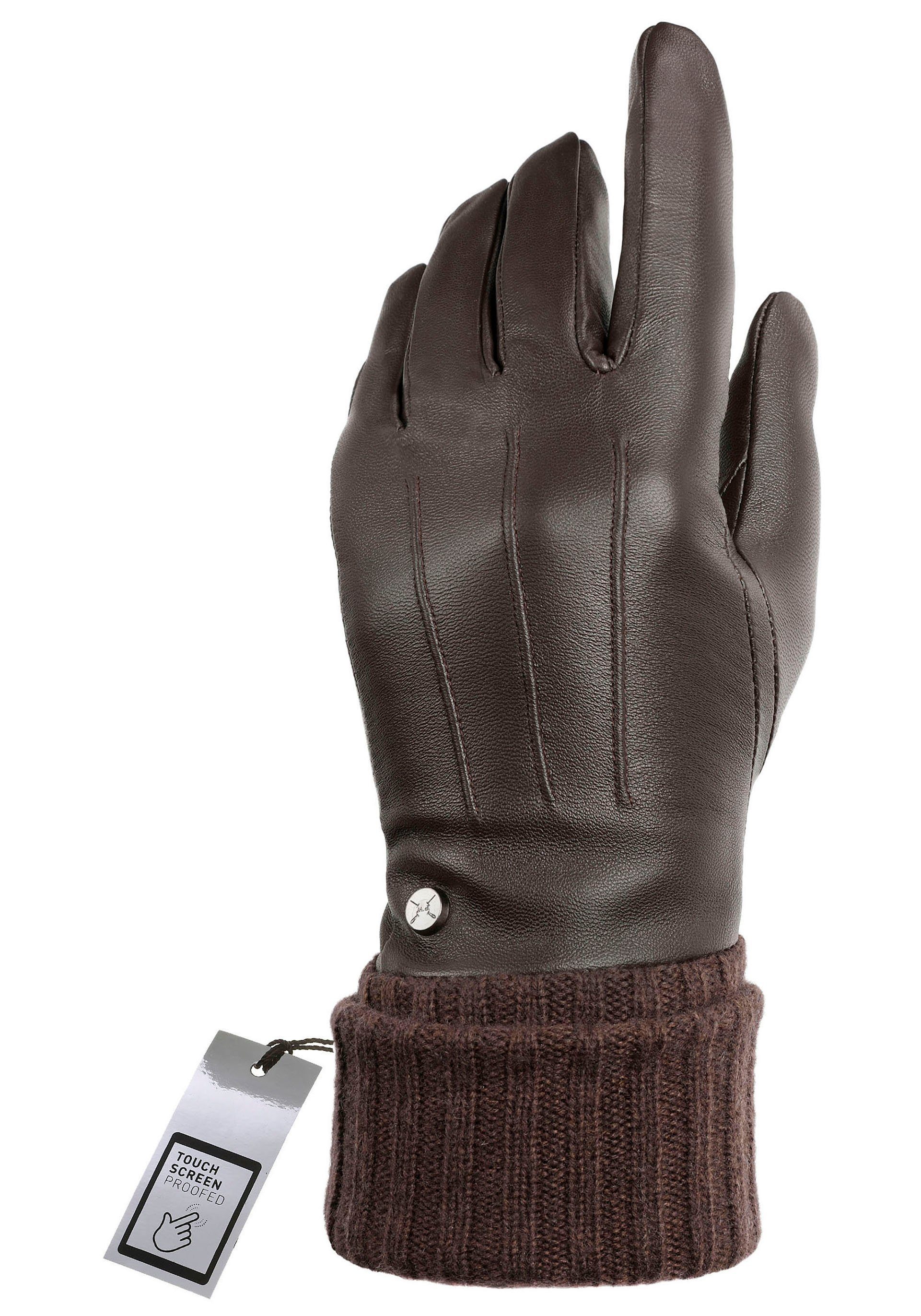 PEARLWOOD Leren handschoenen Lipa Touchscreen bewezen - bedienbaar met 10 vingers