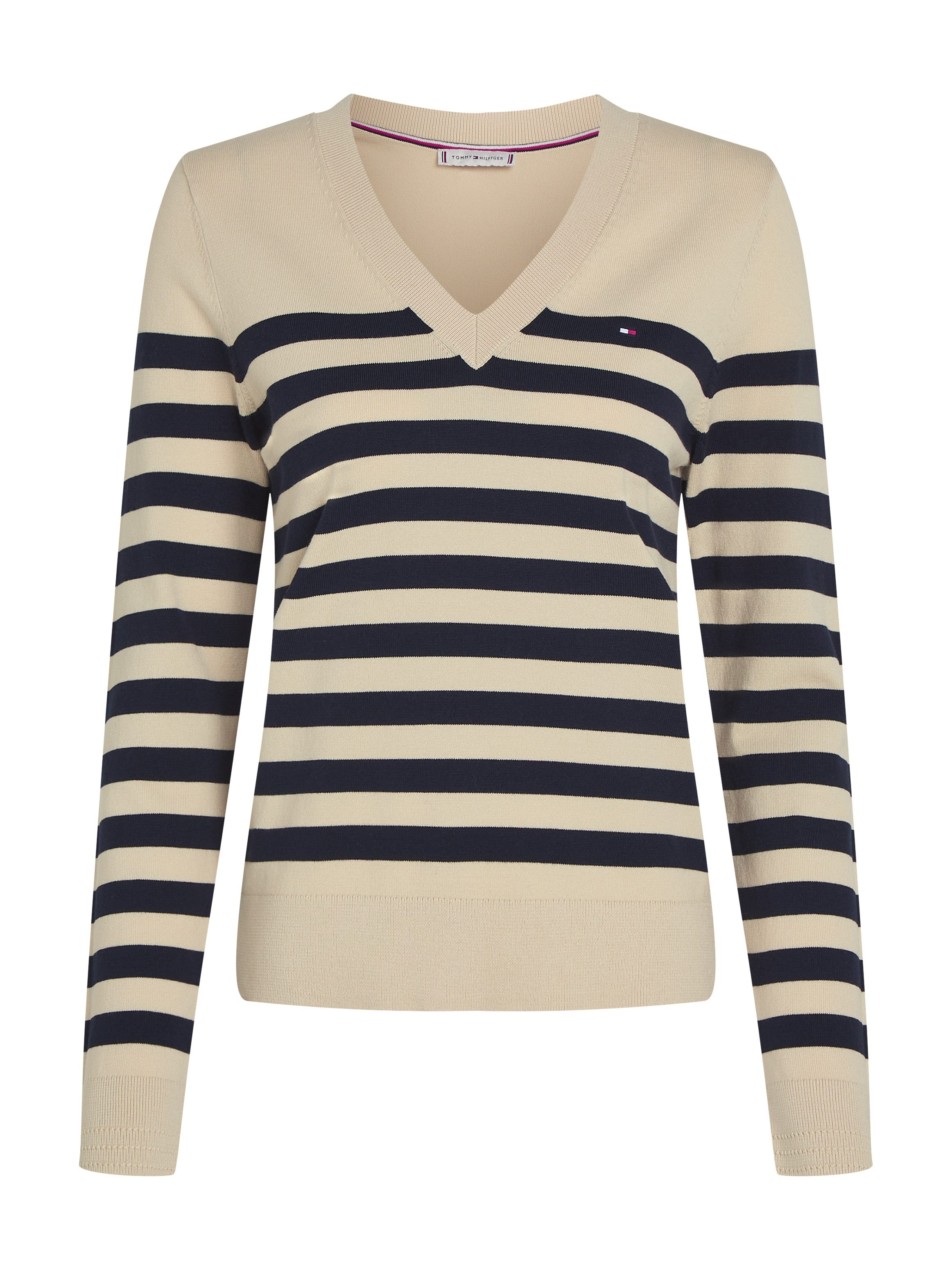 Tommy Hilfiger Trui met V-hals met logoborduursel