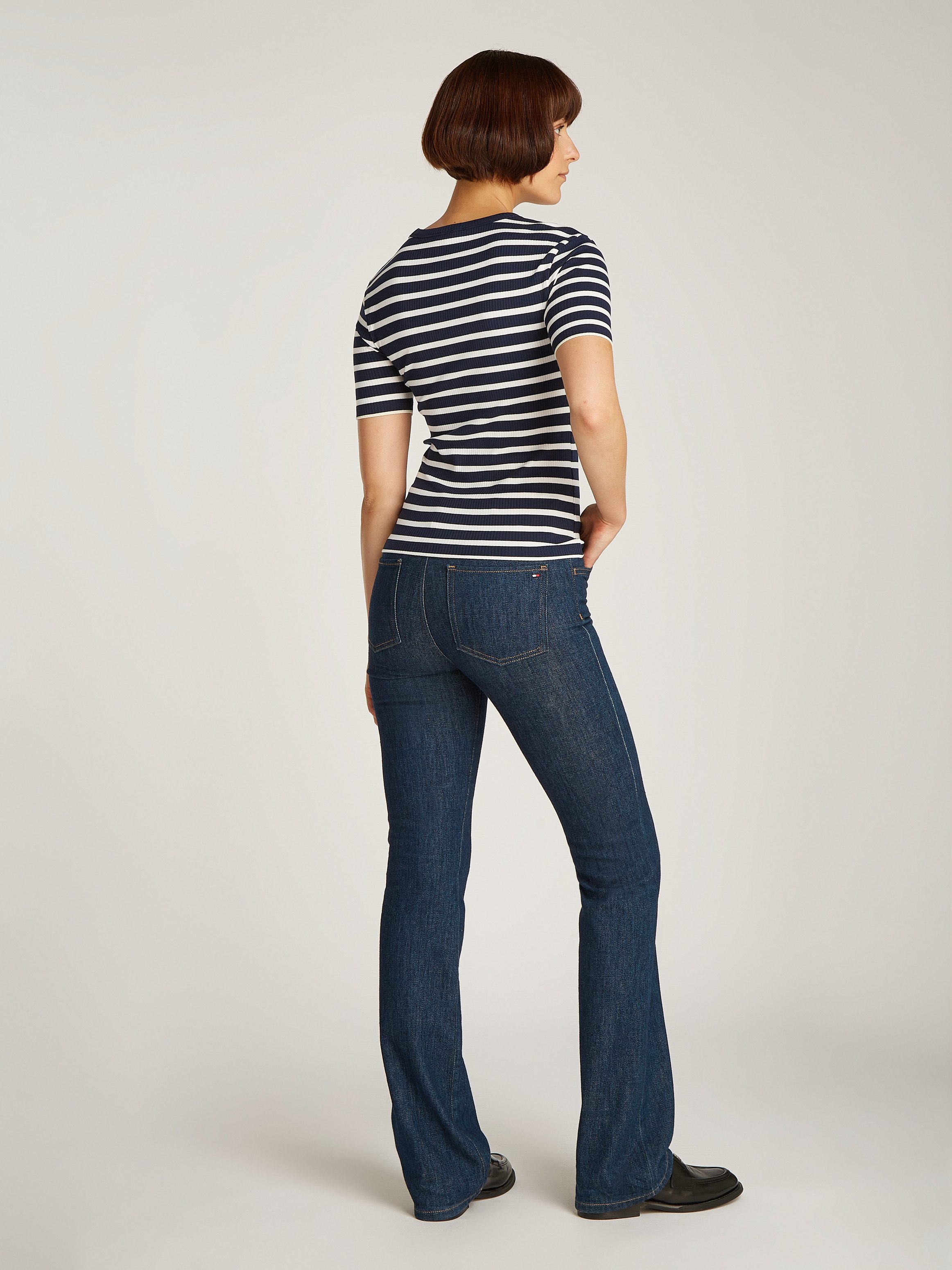 Tommy Hilfiger Shirt met lange mouwen SLIM 5X2 RIB O-NK LS