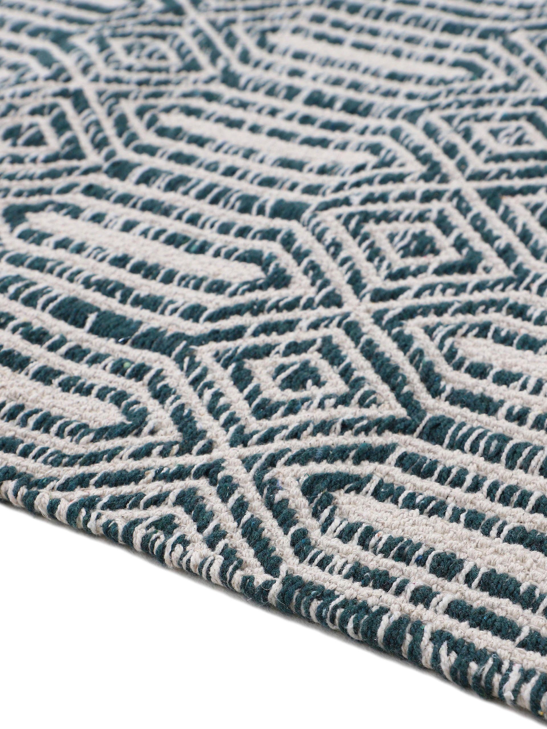carpetfine Vloerkleed Kelim Oregan Tweezijdig te gebruiken kleed van puur katoen, woonkamer