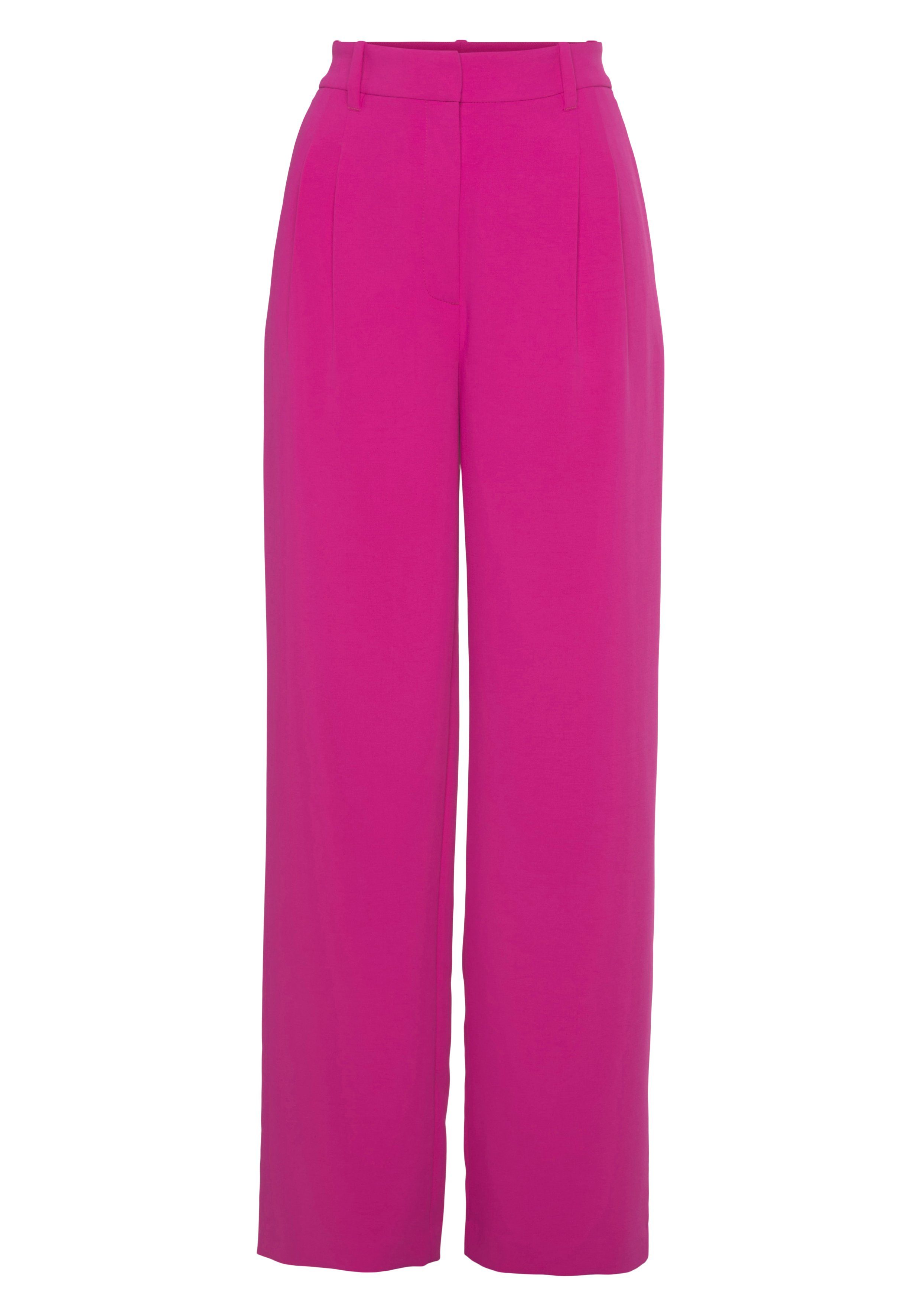 Lascana Pantalon in business-look, elegante stofbroek met zakken en plooien