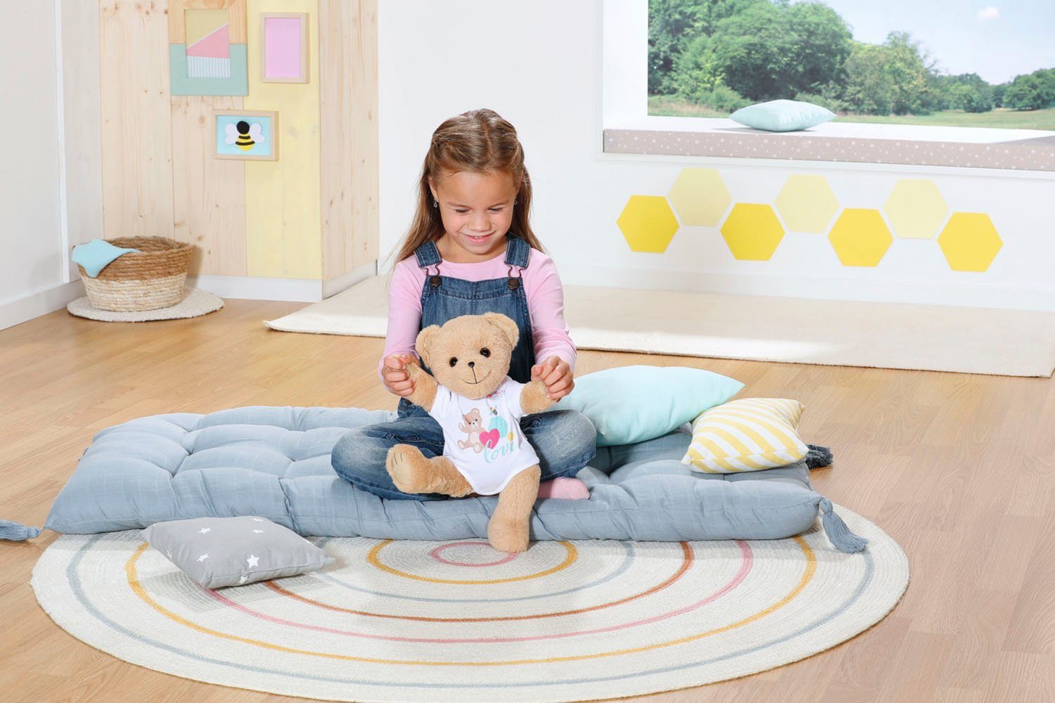 Baby Born Knuffelbeest Teddy beer, wit inclusief boxpakje - teddybeer