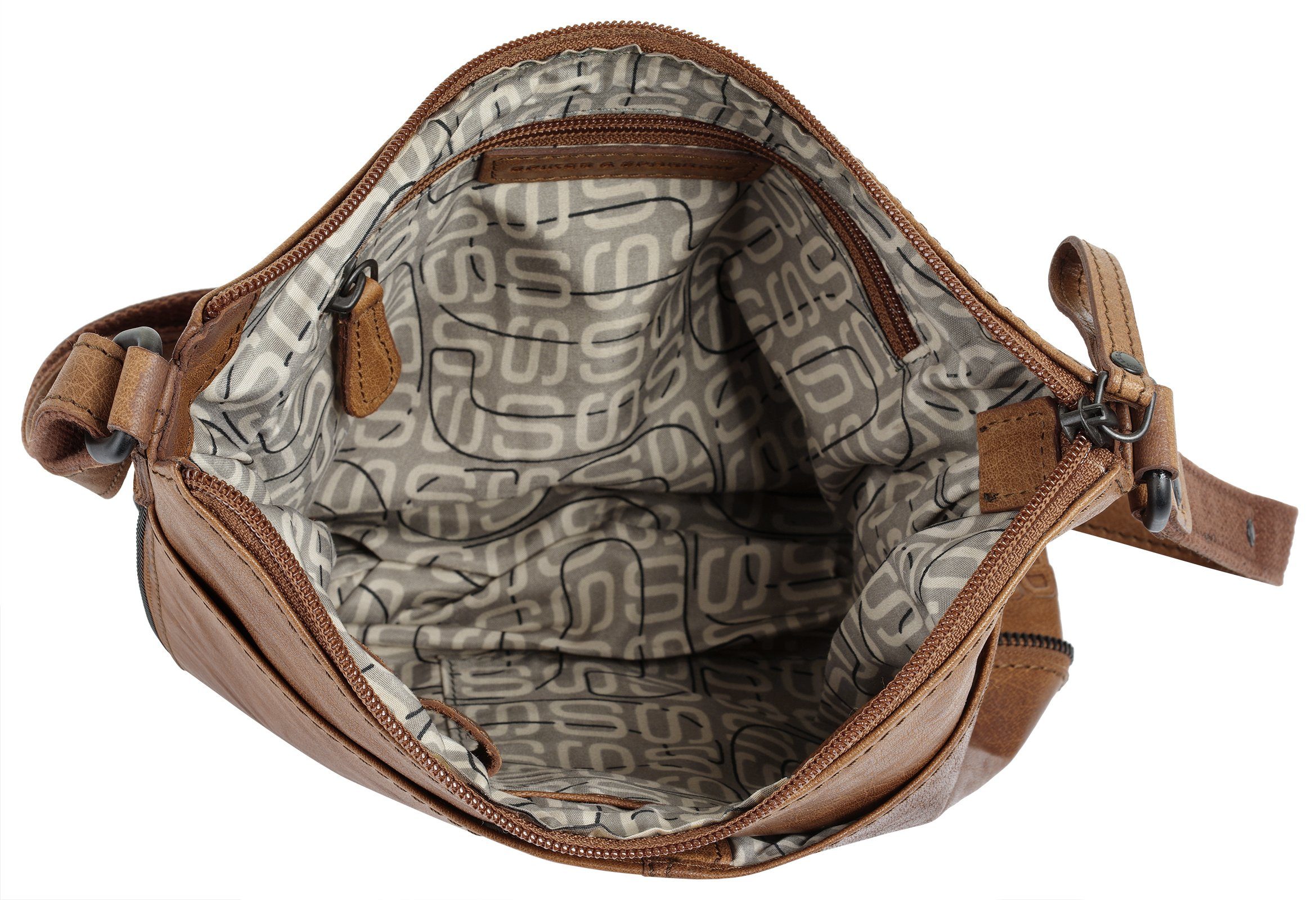 Spikes & Sparrow Schoudertas echt leder