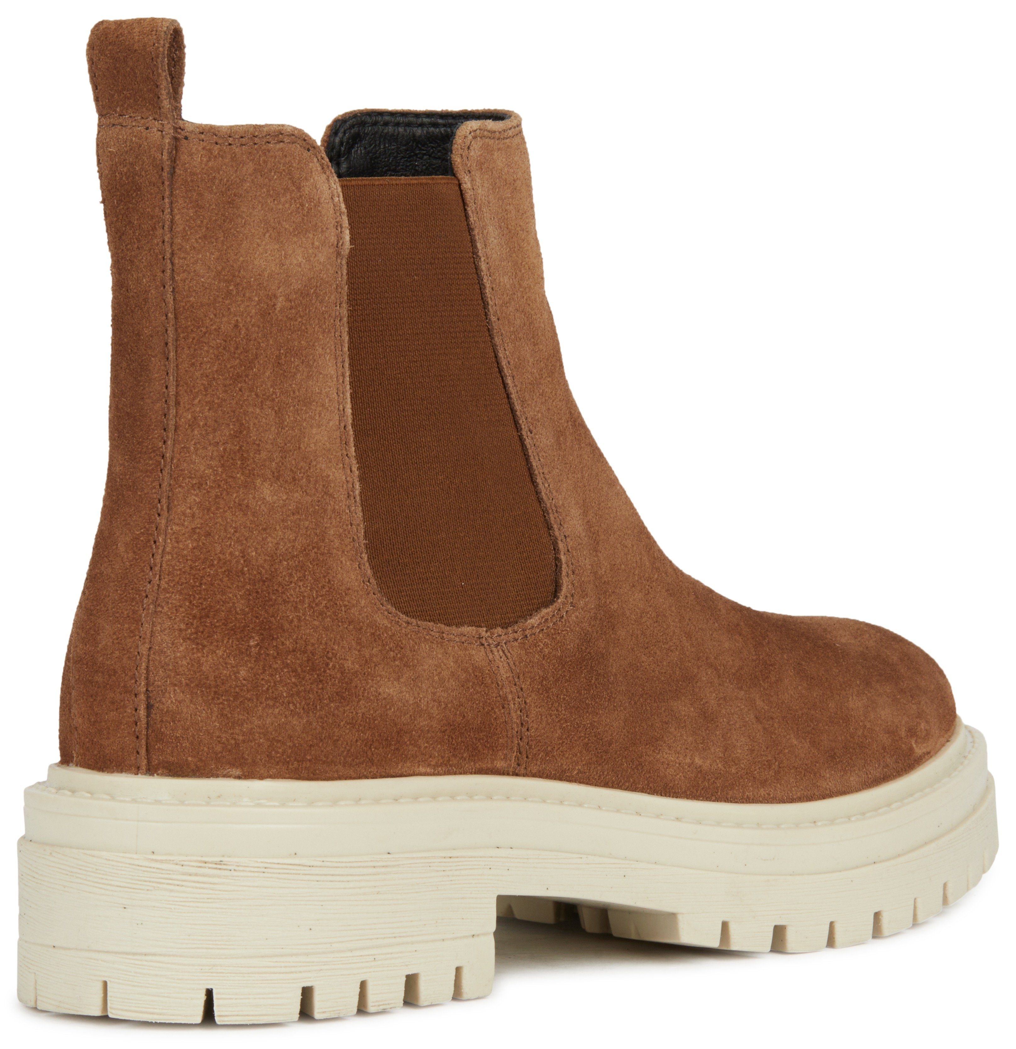 Geox Chelsea-boots D Iridea blokhak, streetwear, instapschoen, laarsjes met contrasten