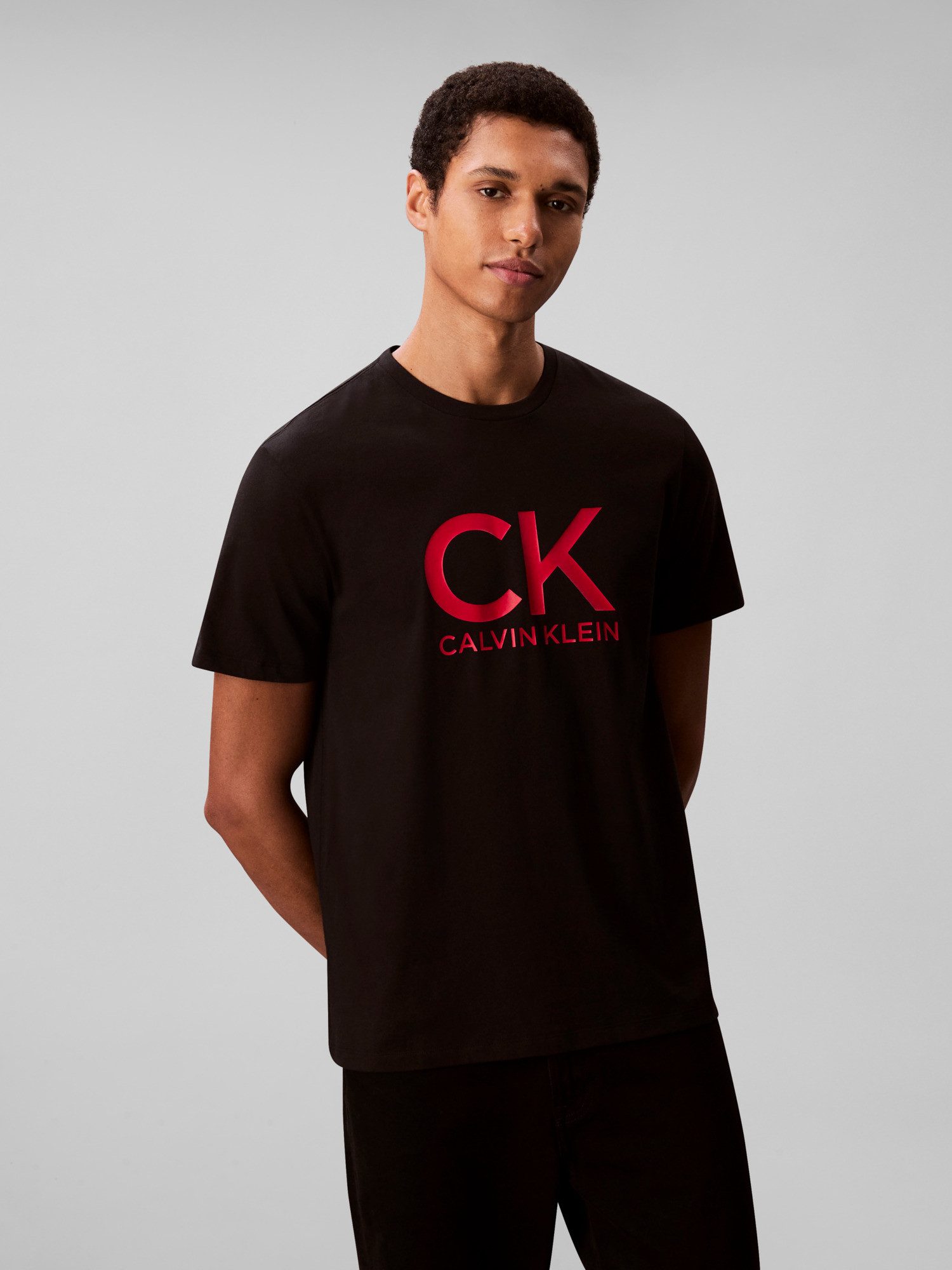 Calvin Klein T-shirt SS 30S EU CK CALVIN GRAPHIC TEE heren t-shirts maat XL zwart