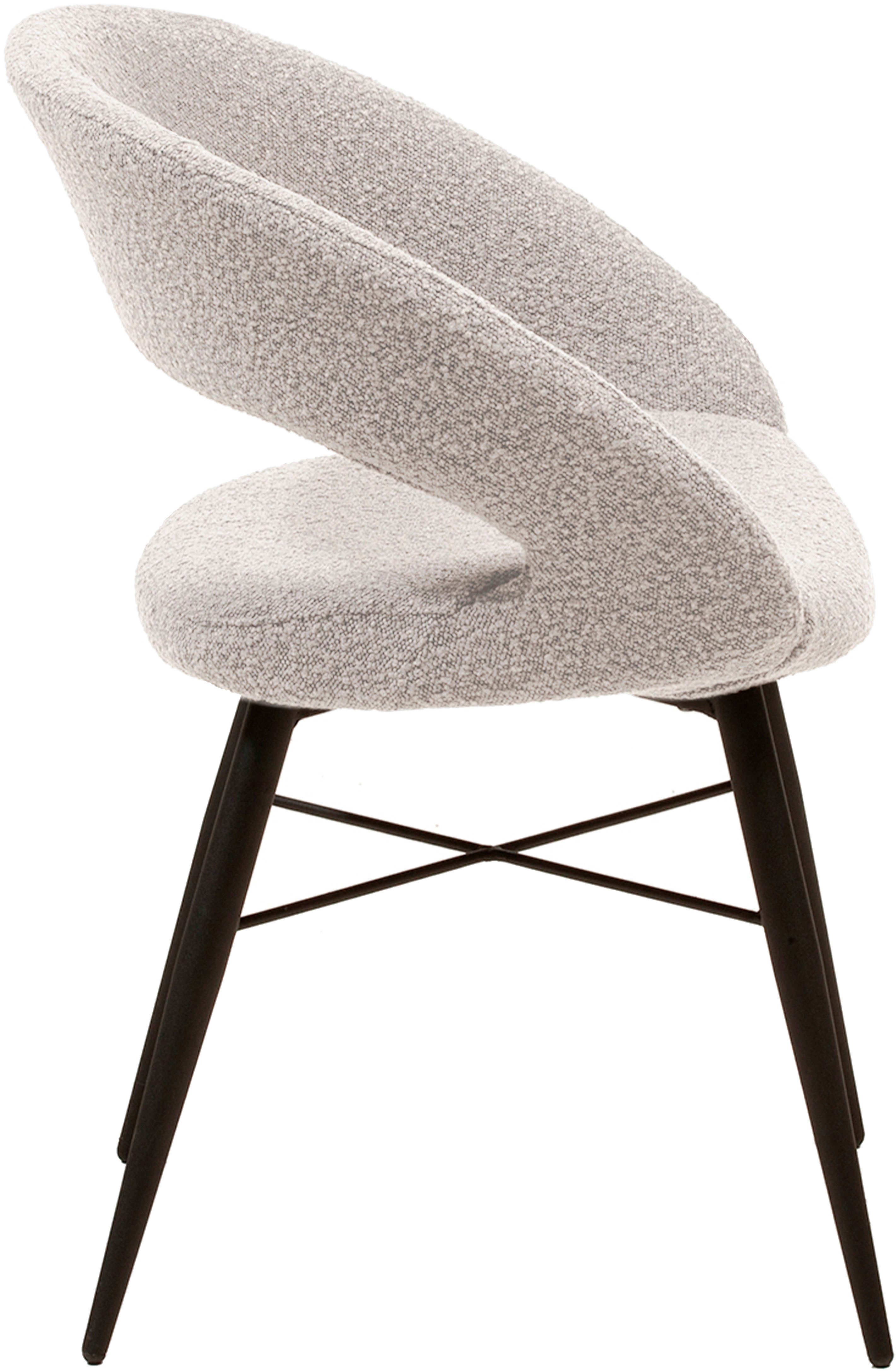 OMG Design Eetkamerstoel Marley met modern cut-out, bouclé bekleding (set)